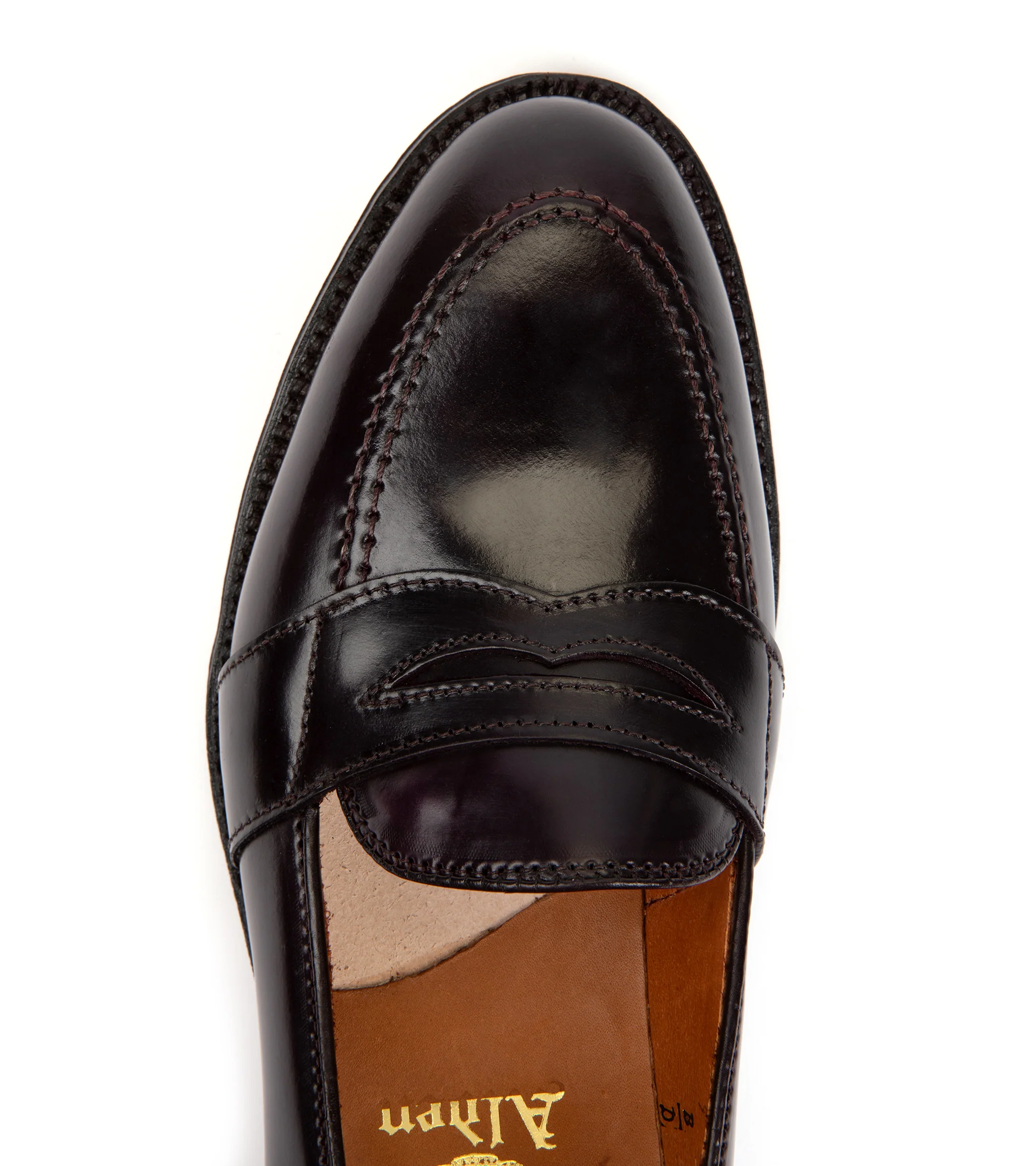 Alden Cordovan Full Strap Loafer: Dark Burgundy 684 - Image 6