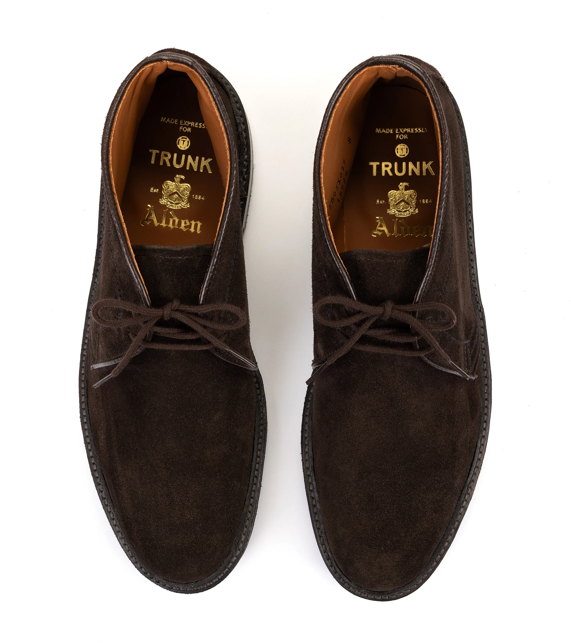 Alden Suede Rubber Soled Chukka: Chocolate 1597L - Image 4