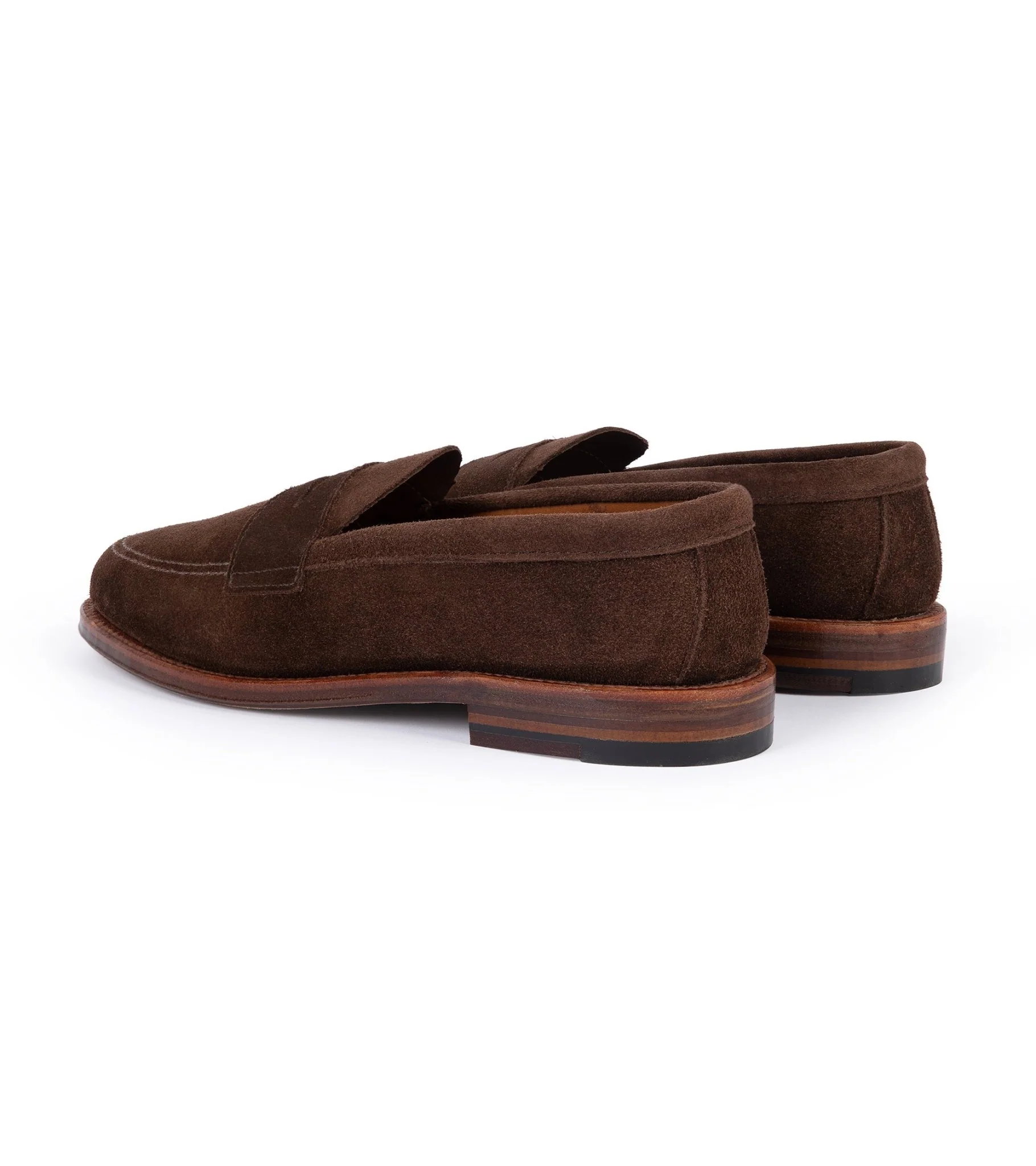 Alden Unlined Suede Penny Loafer: Dark Brown 5736F - Image 3