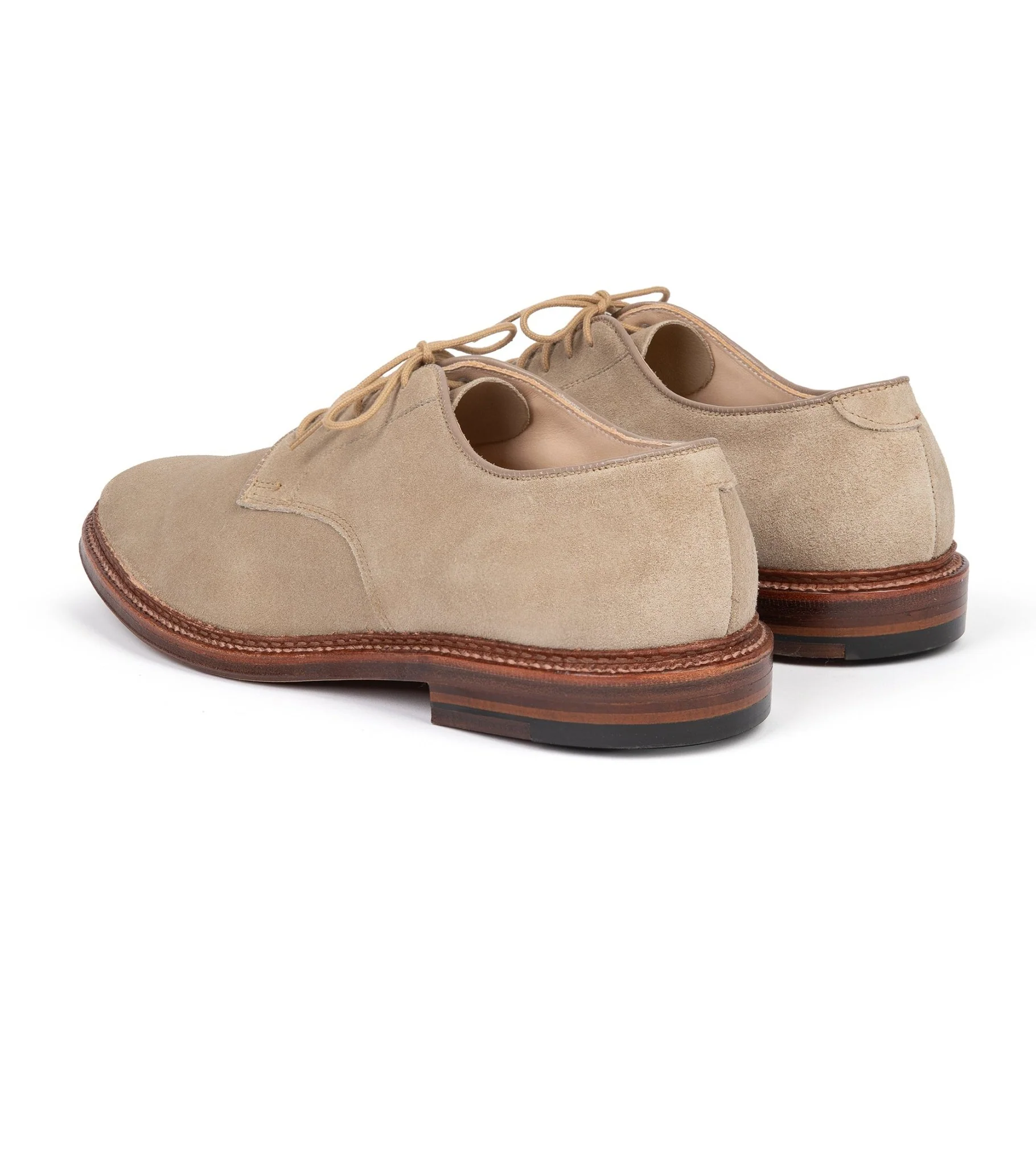 Alden Unlined Suede Plain Toe Blucher Shoe: Milkshake 29333F - Image 2