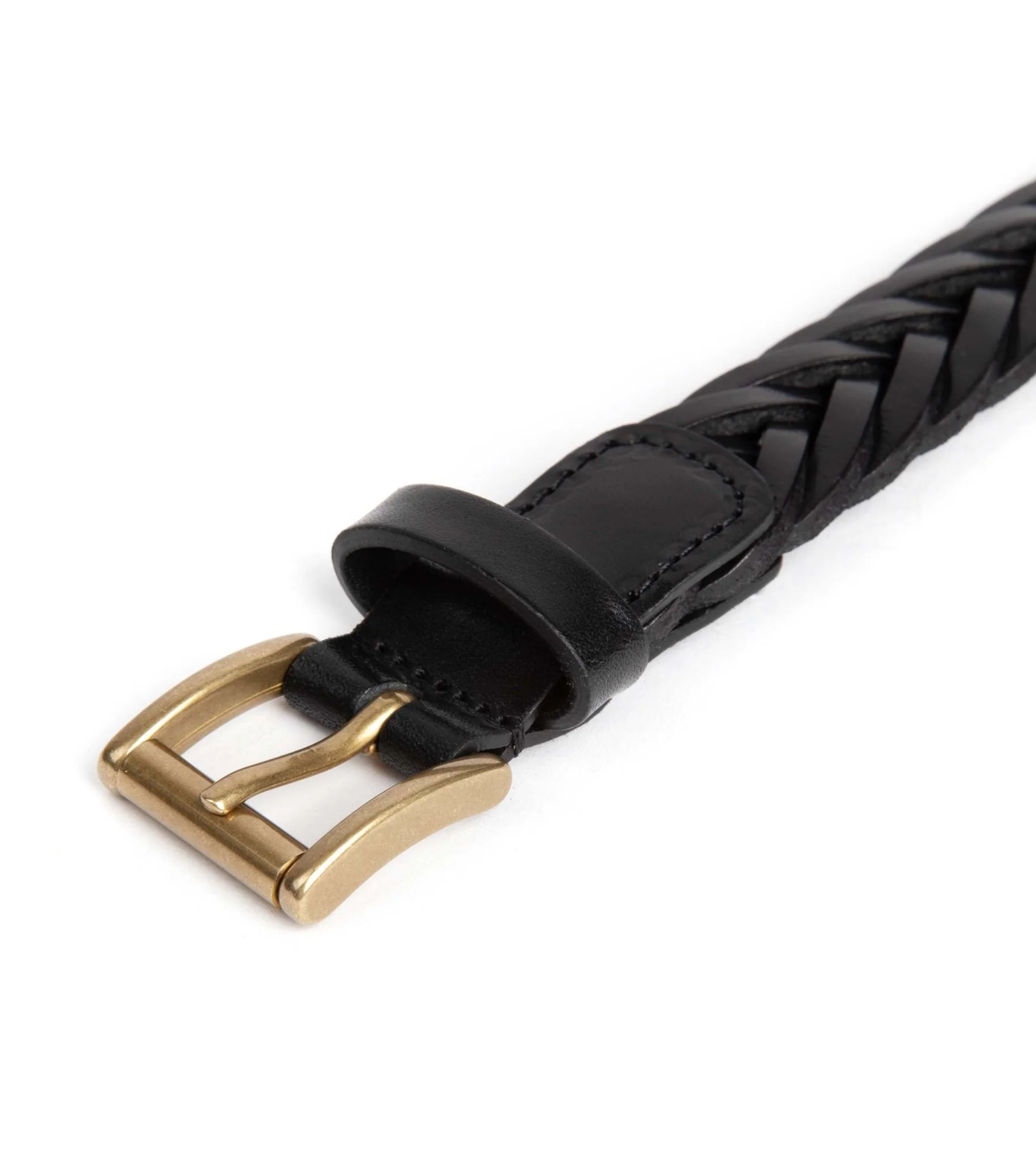 Anderson's Braided Leather Belt: Black - Image 3