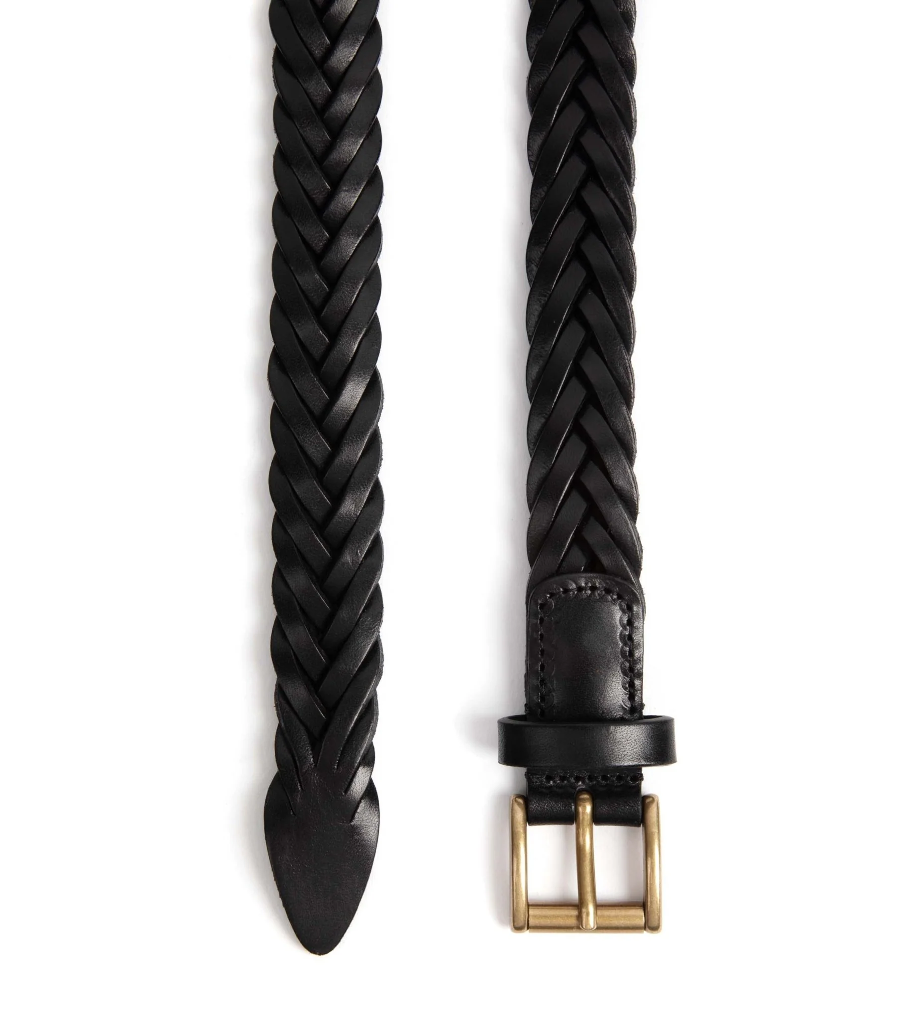 Anderson's Braided Leather Belt: Black - Image 4