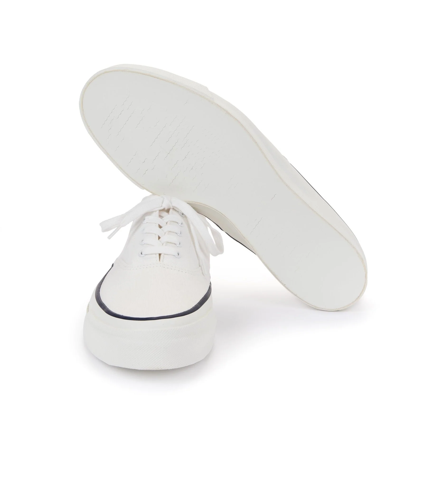 Asahi 041 Canvas Deck Shoes: White - Image 4
