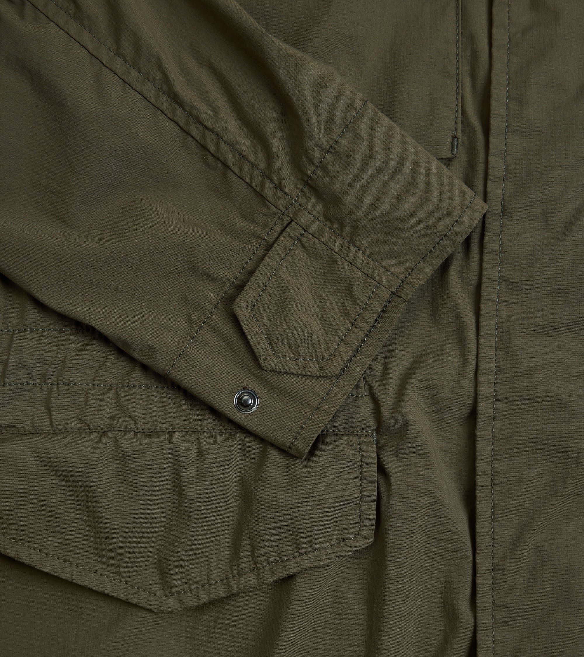 Aspesi Minifield Cotton Nylon Poplin Jacket: Military - Image 4