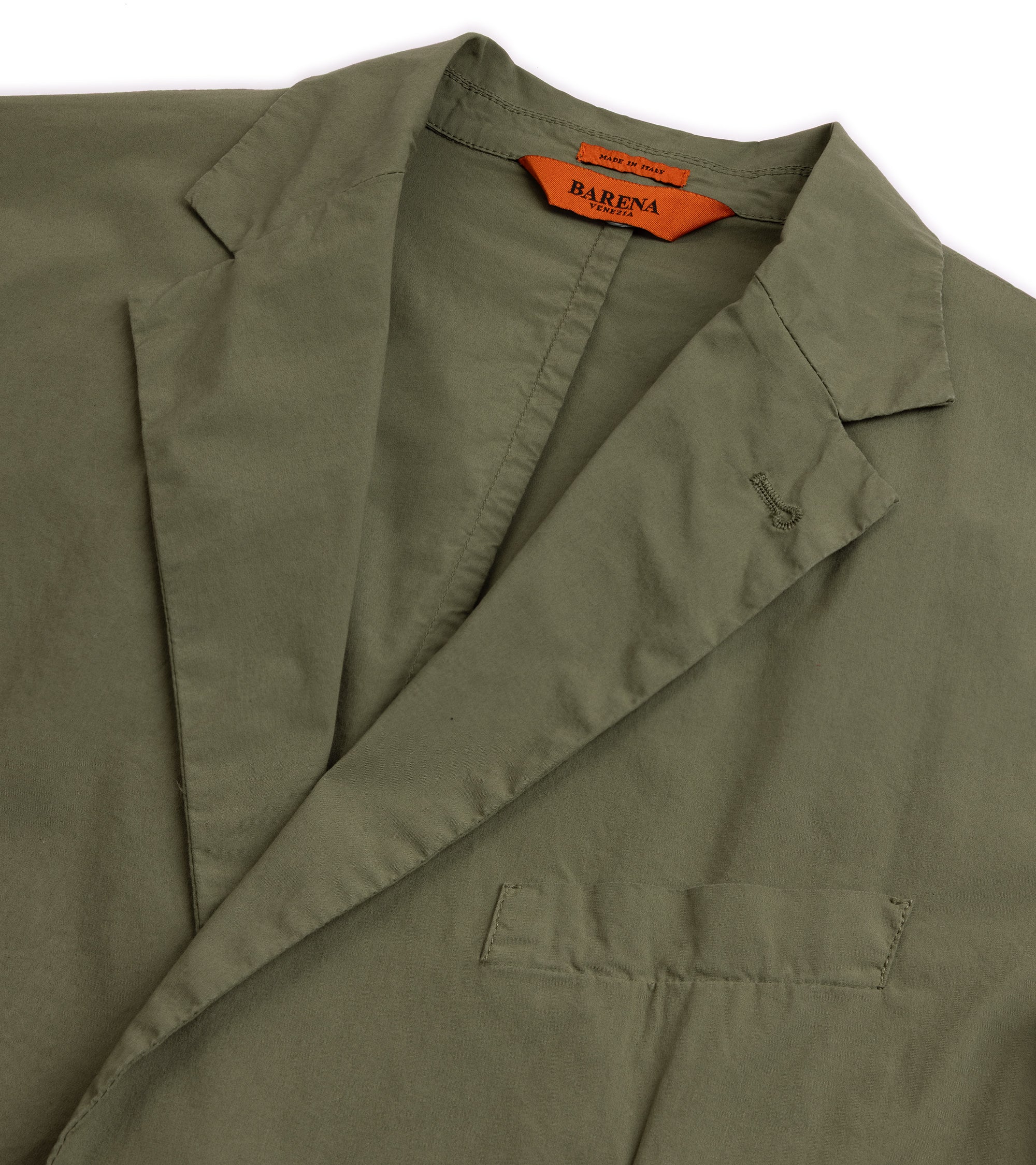 Barena Borgo Pavion Cotton Jacket: Olive - Image 3