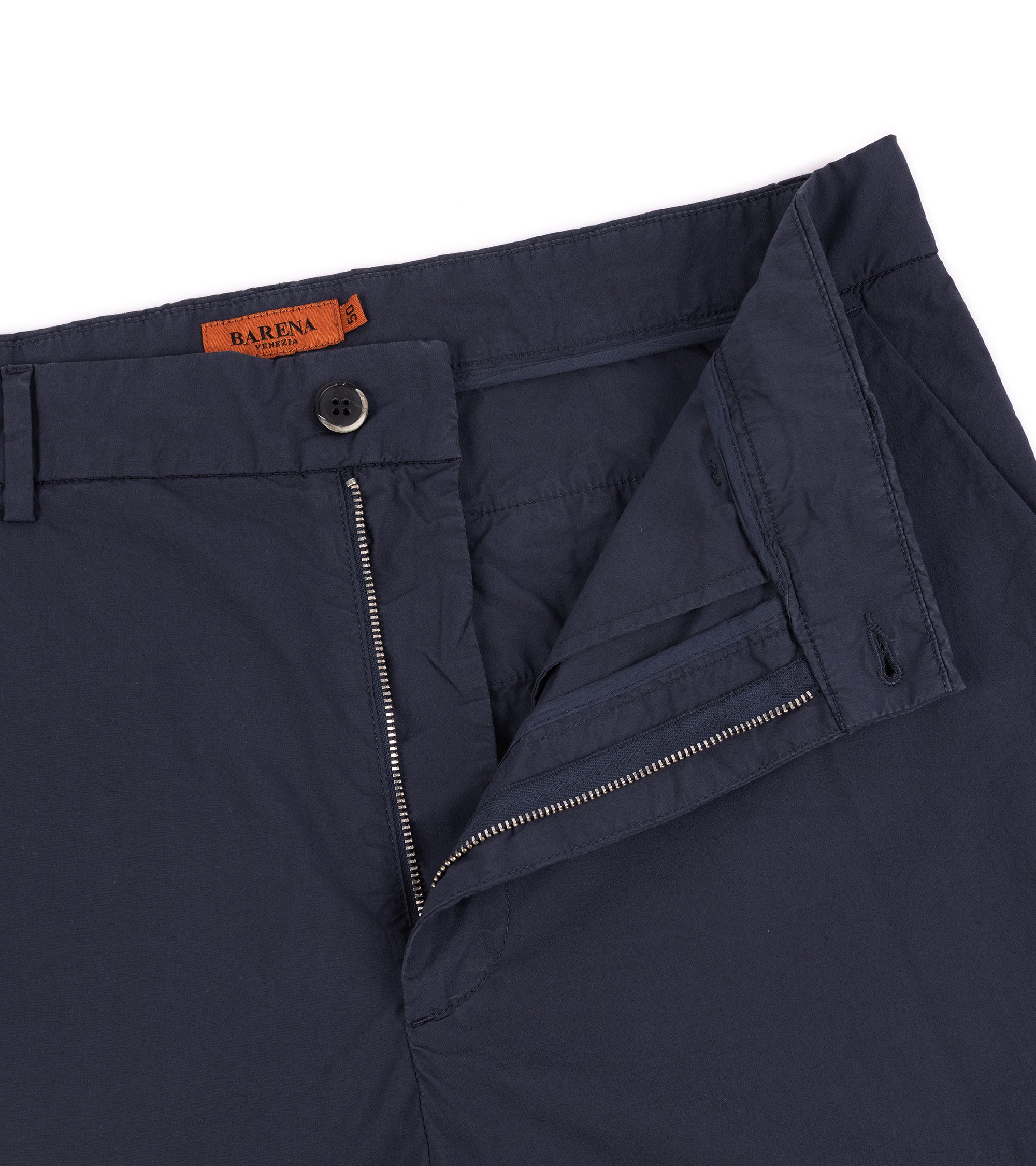 Barena Canasta Pavion Cotton Chino Trousers: Navy - Image 2