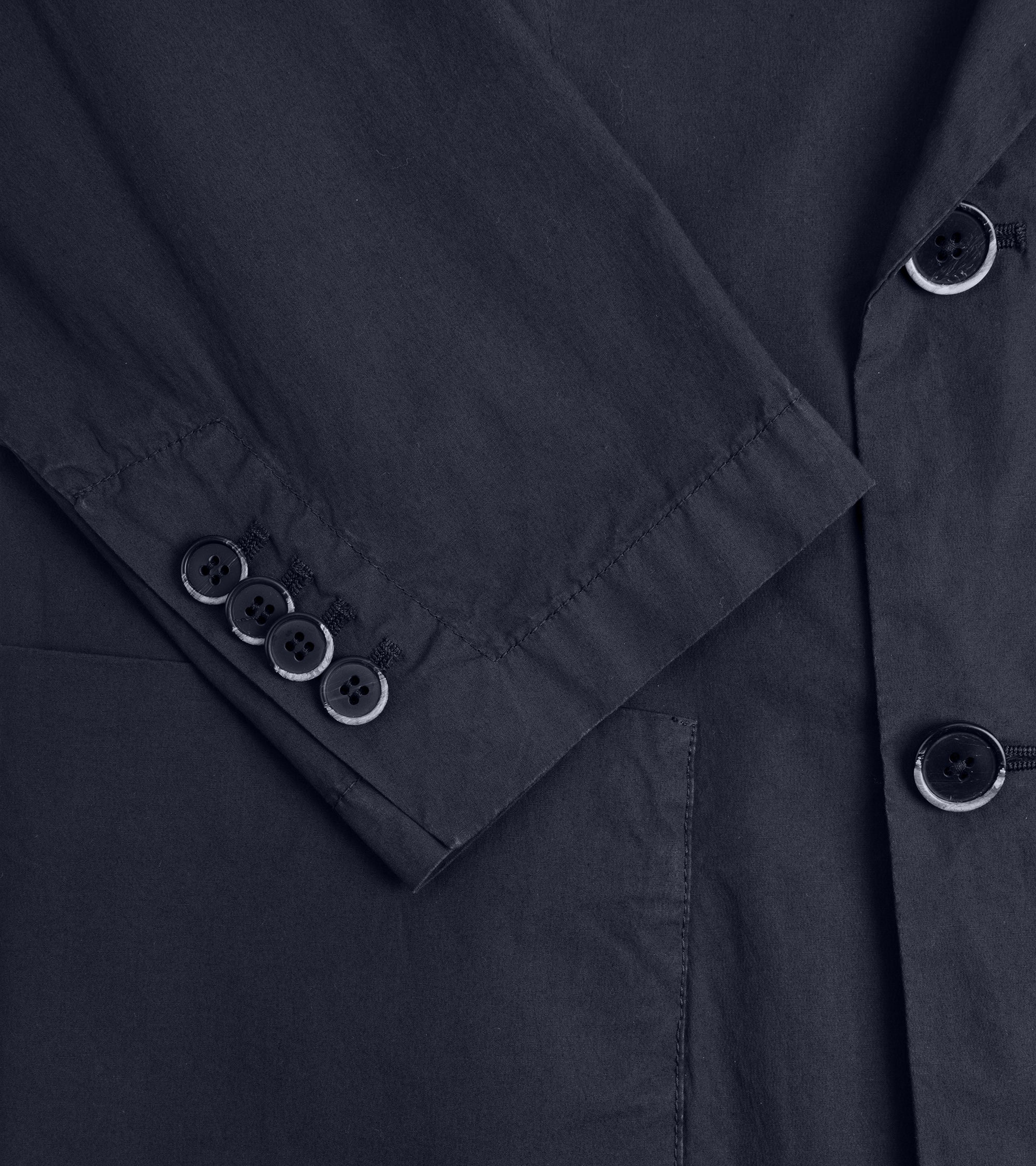 Barena Siroco Pavion Cotton Double-Breasted Jacket: Navy - Image 5