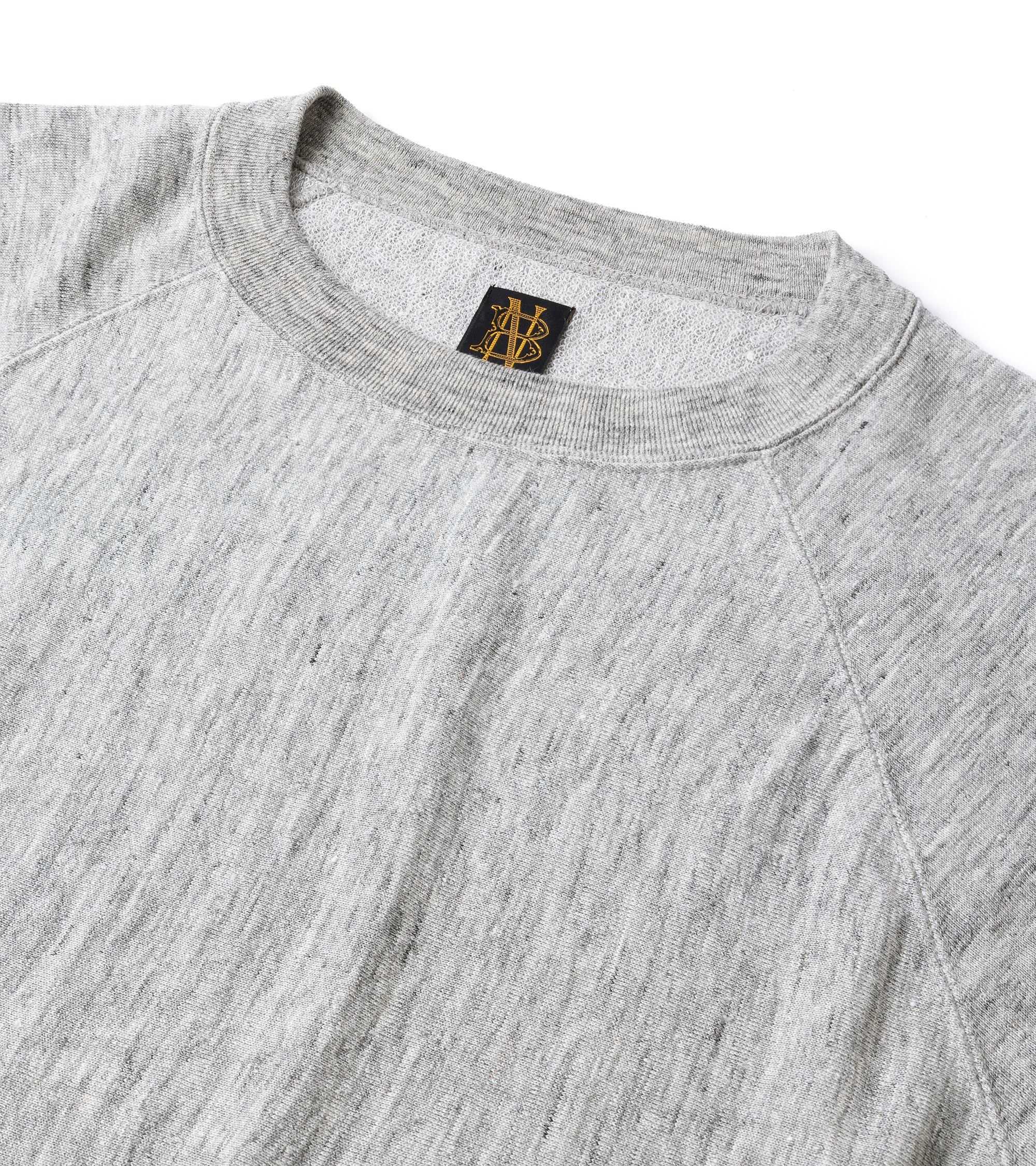 Batoner Belgian Linen Urake Crew Neck Sweater: Grey - Image 3