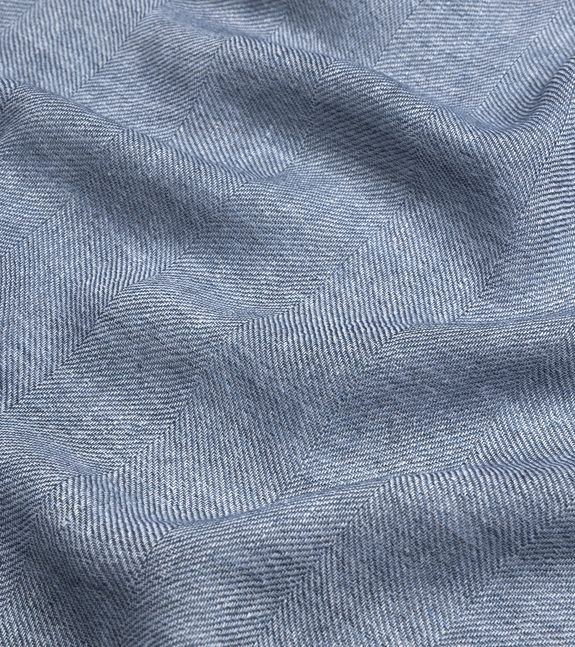 Begg x Co Fiji Archer Cashmere Cotton Mix Scarf: Heather Denim - Image 2