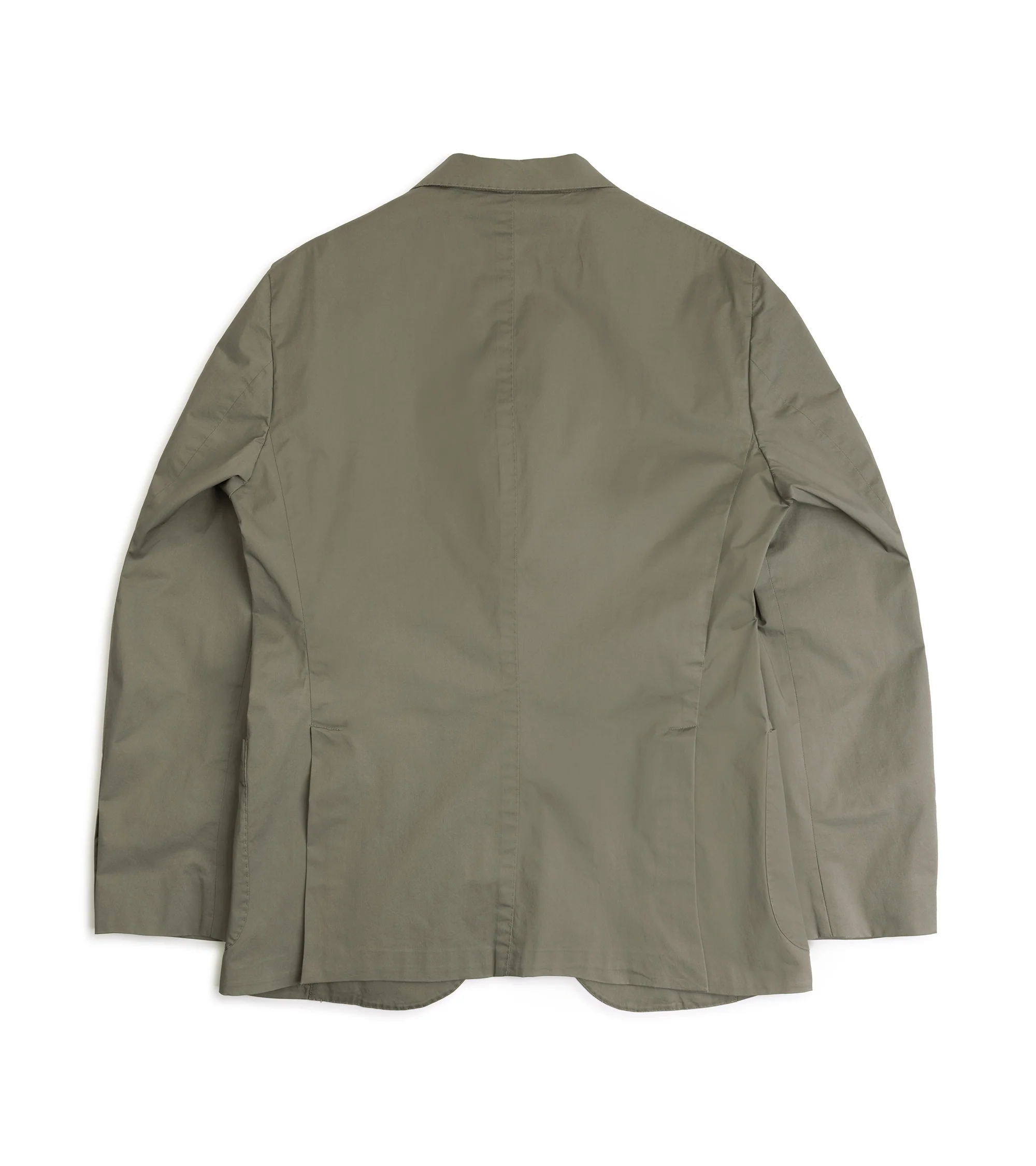 Boglioli Cotton Stretch Travel Suit Jacket: Light Olive - Image 3