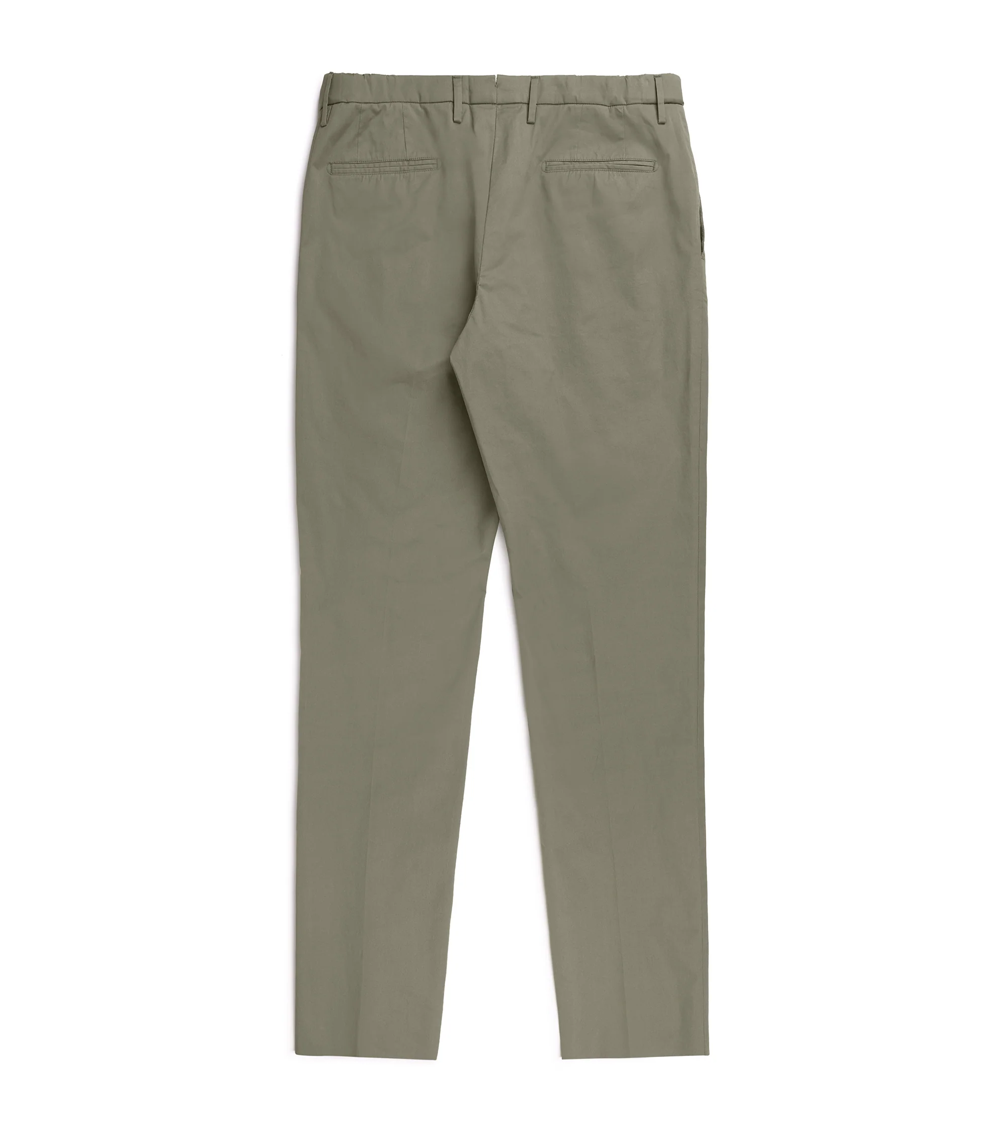 Boglioli Cotton Stretch Travel Suit Trousers: Light Olive - Image 3