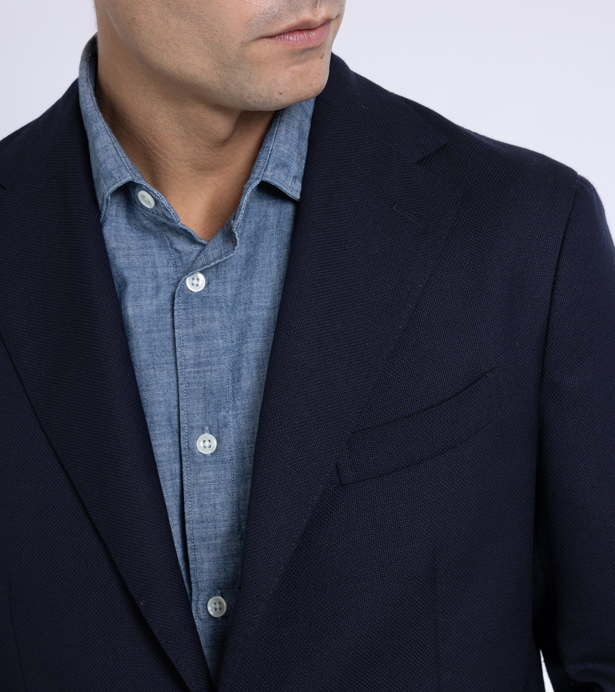 Boglioli for Trunk Wool Hopsack K Jacket: Navy - Image 8
