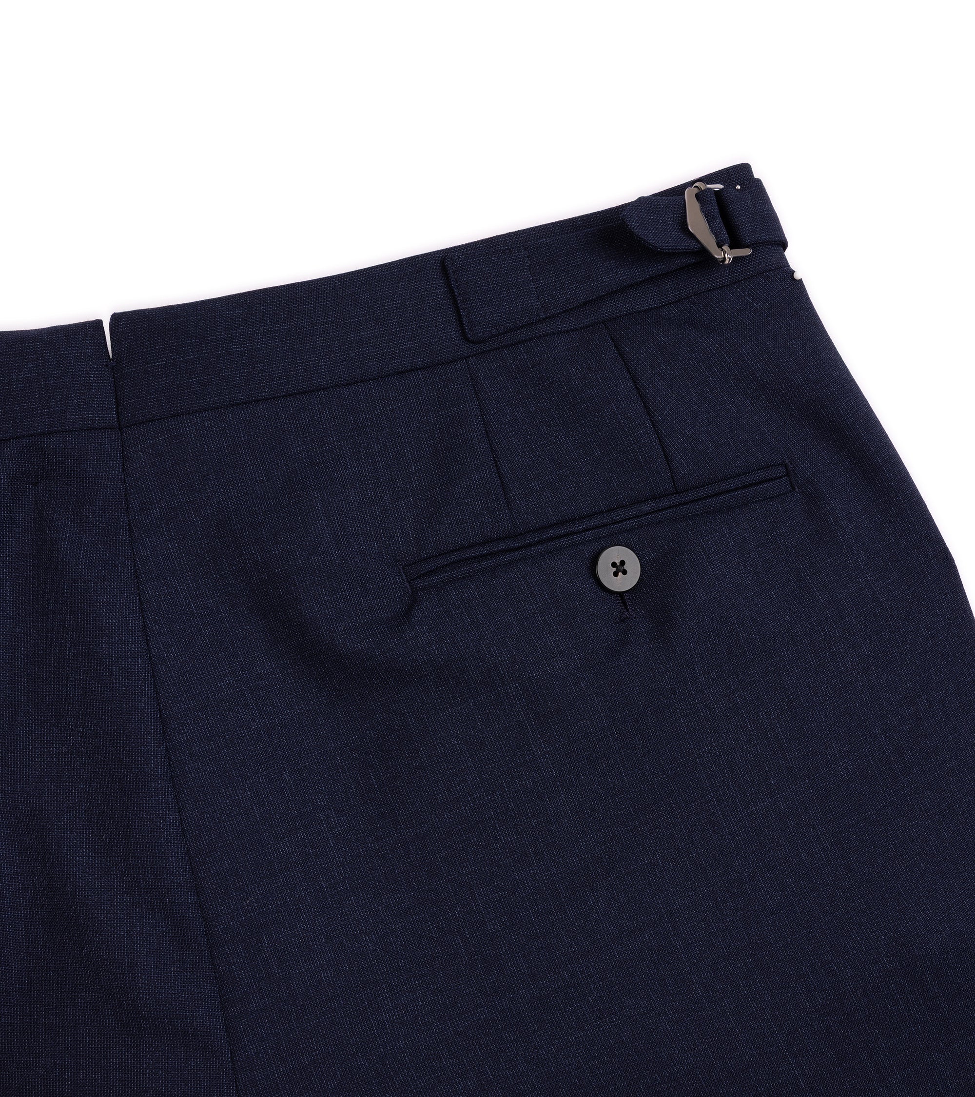 Caruso Aida 3-Ply Wool Canvas Suit: Navy - Image 8