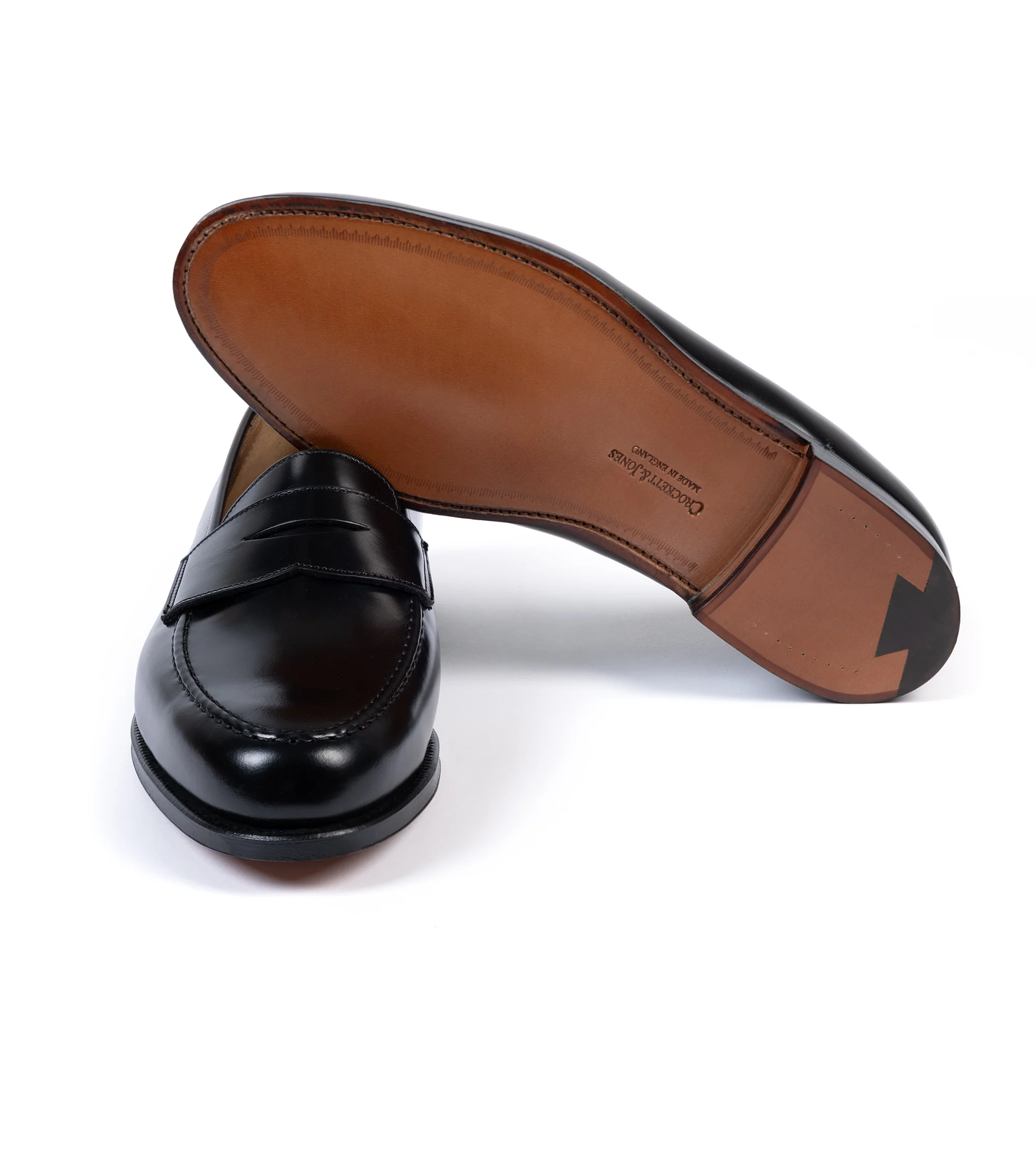 Crockett & Jones Boston Loafer: Black Cavalry Leather - Image 2