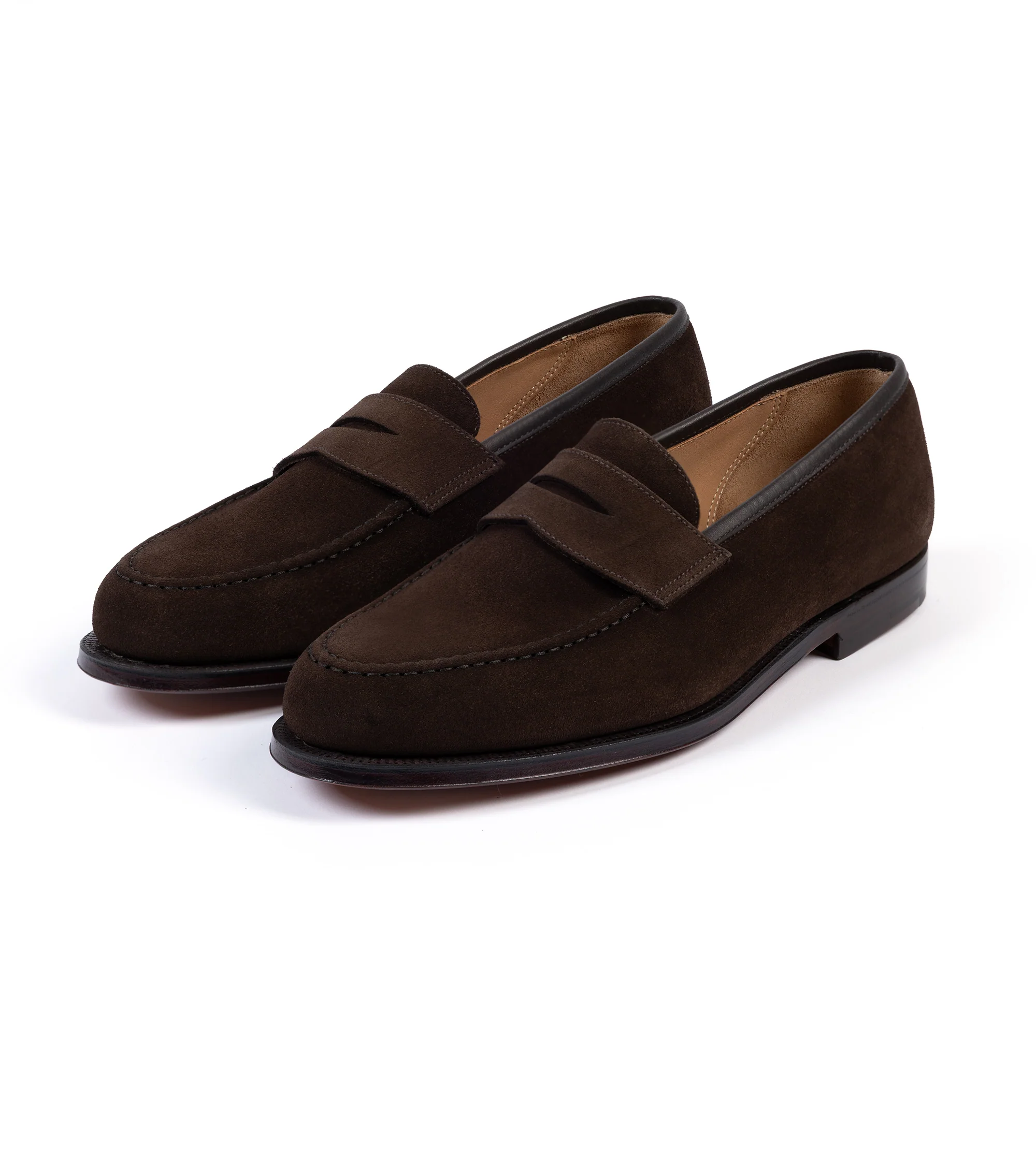 Crockett & Jones Boston Loafer: Dark Brown Suede - Image 3