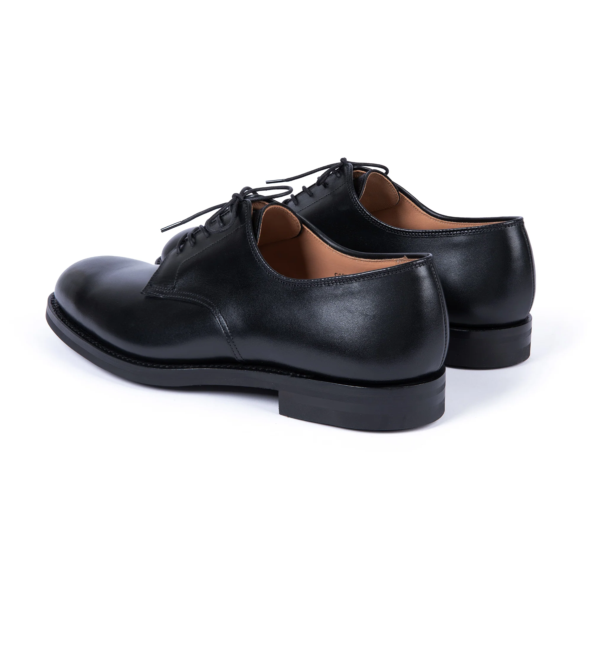 Crockett & Jones for Trunk Cornell II Derby Shoe: Black Leather - Image 4