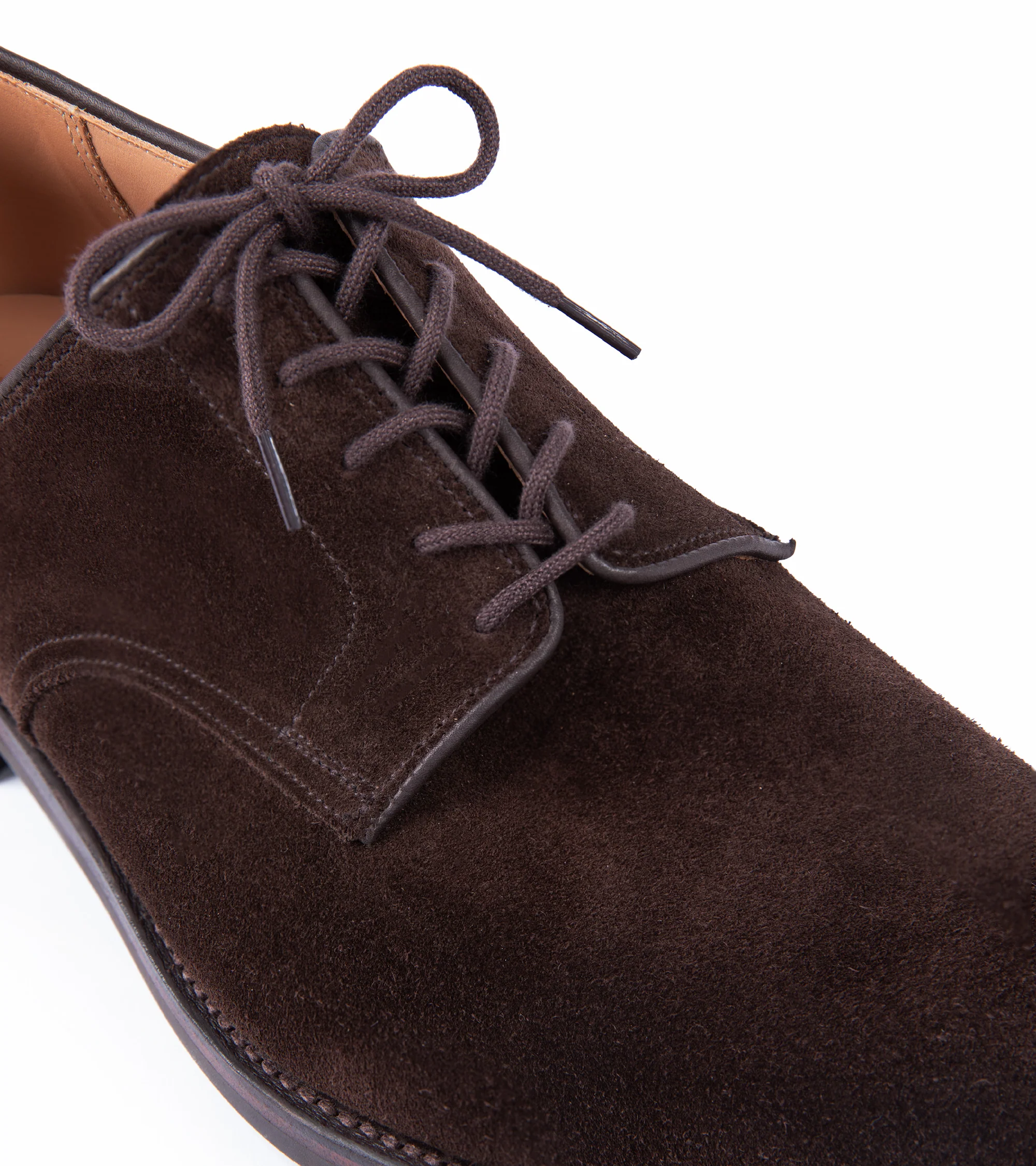 Crockett & Jones for Trunk Cornell II Derby Shoe: Brown Suede - Image 3