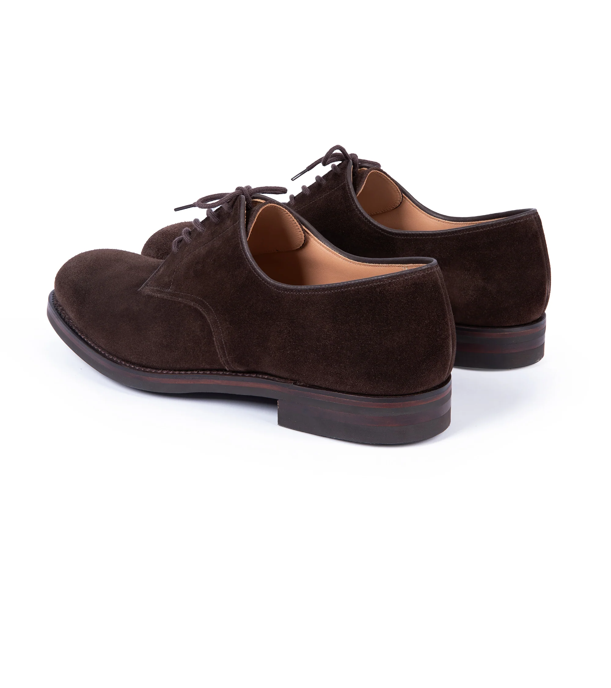 Crockett & Jones for Trunk Cornell II Derby Shoe: Brown Suede - Image 4