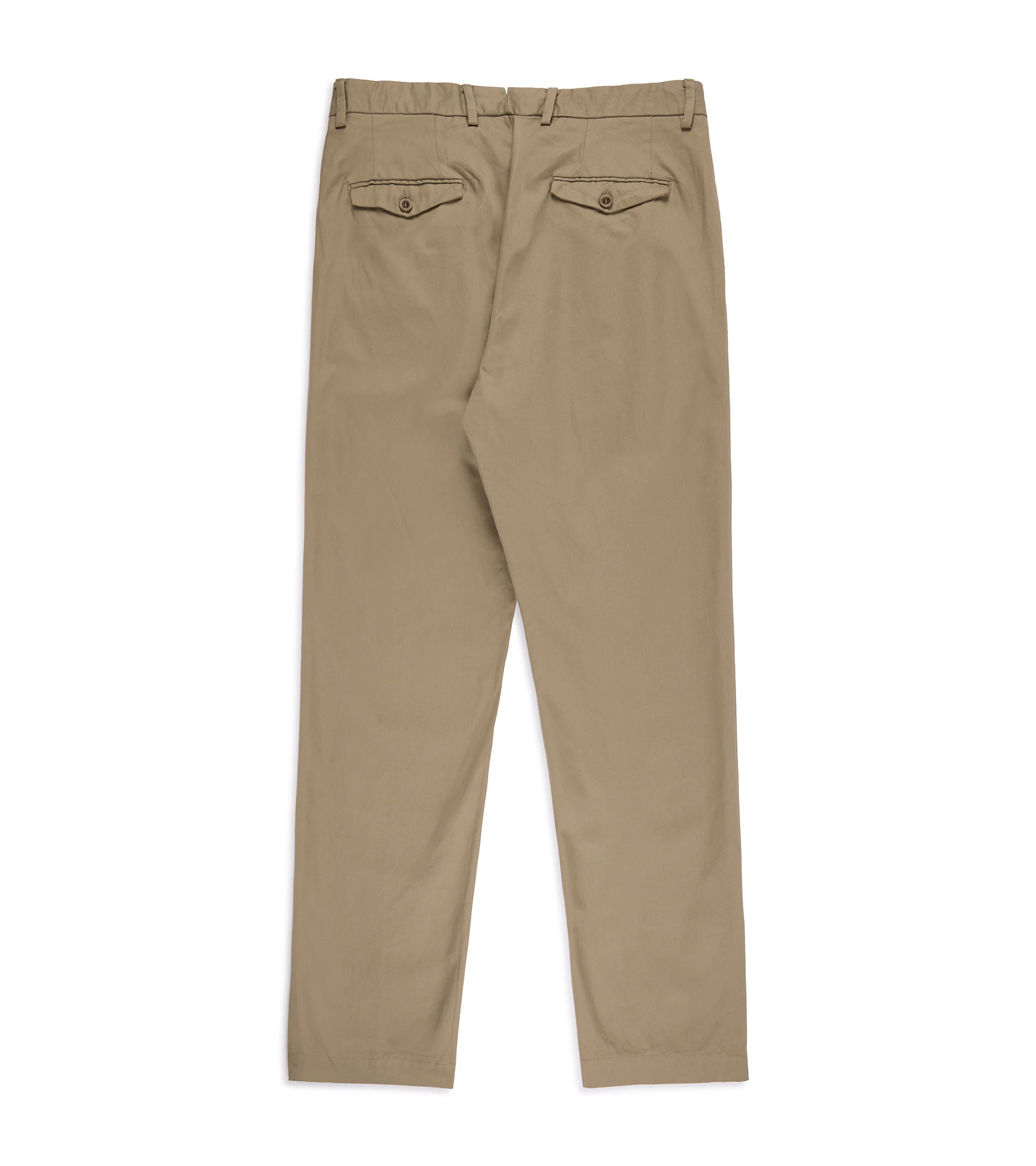 East Harbour Surplus Martin Pleated Cotton Gabardine Chino Trousers: Khaki - Image 3