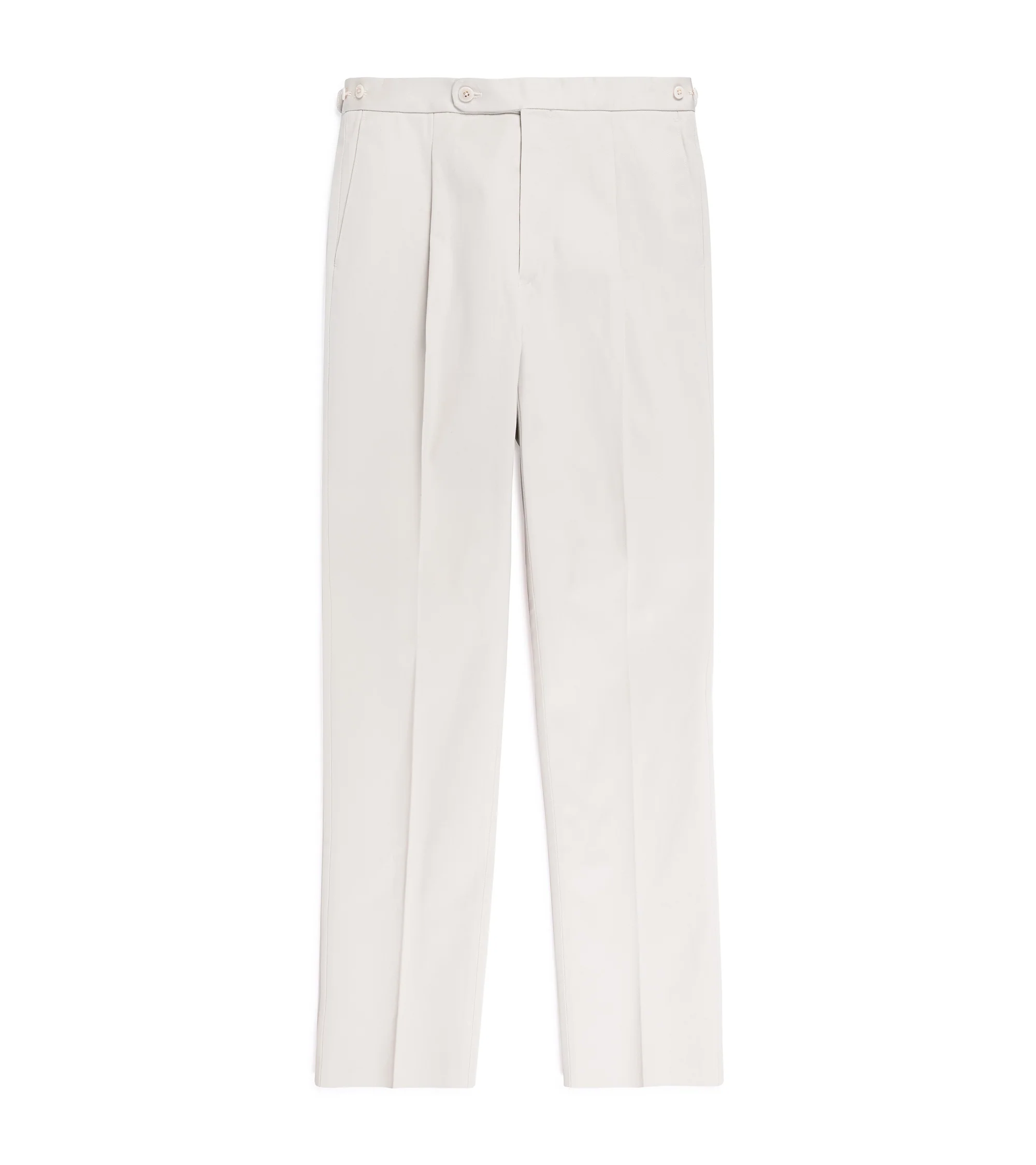 Echizenya for Trunk Heavy West Point Cotton Twill Chino Trousers: Stone