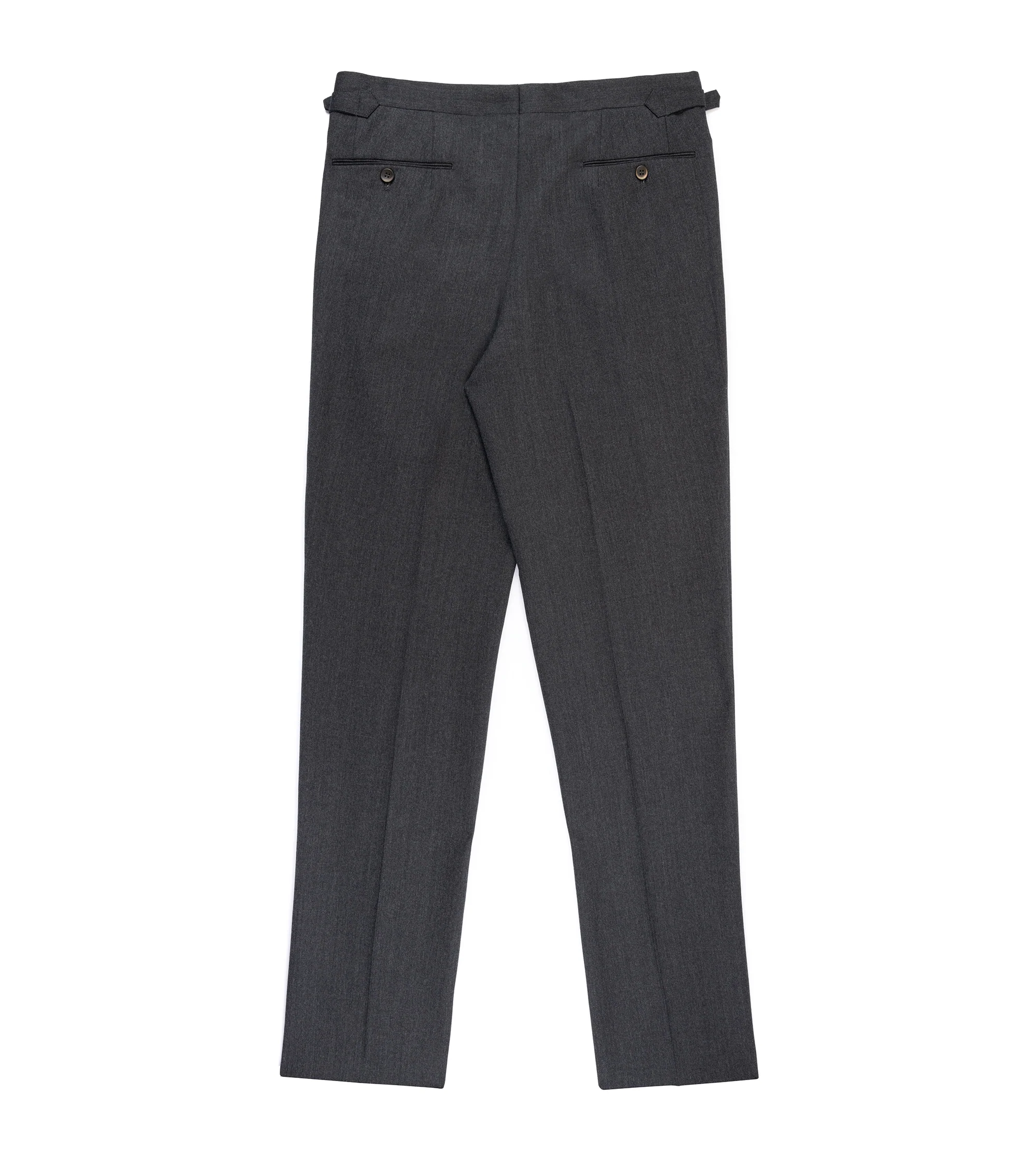 Echizenya for Trunk Wool Serge Pleated Trousers: Charcoal - Image 4