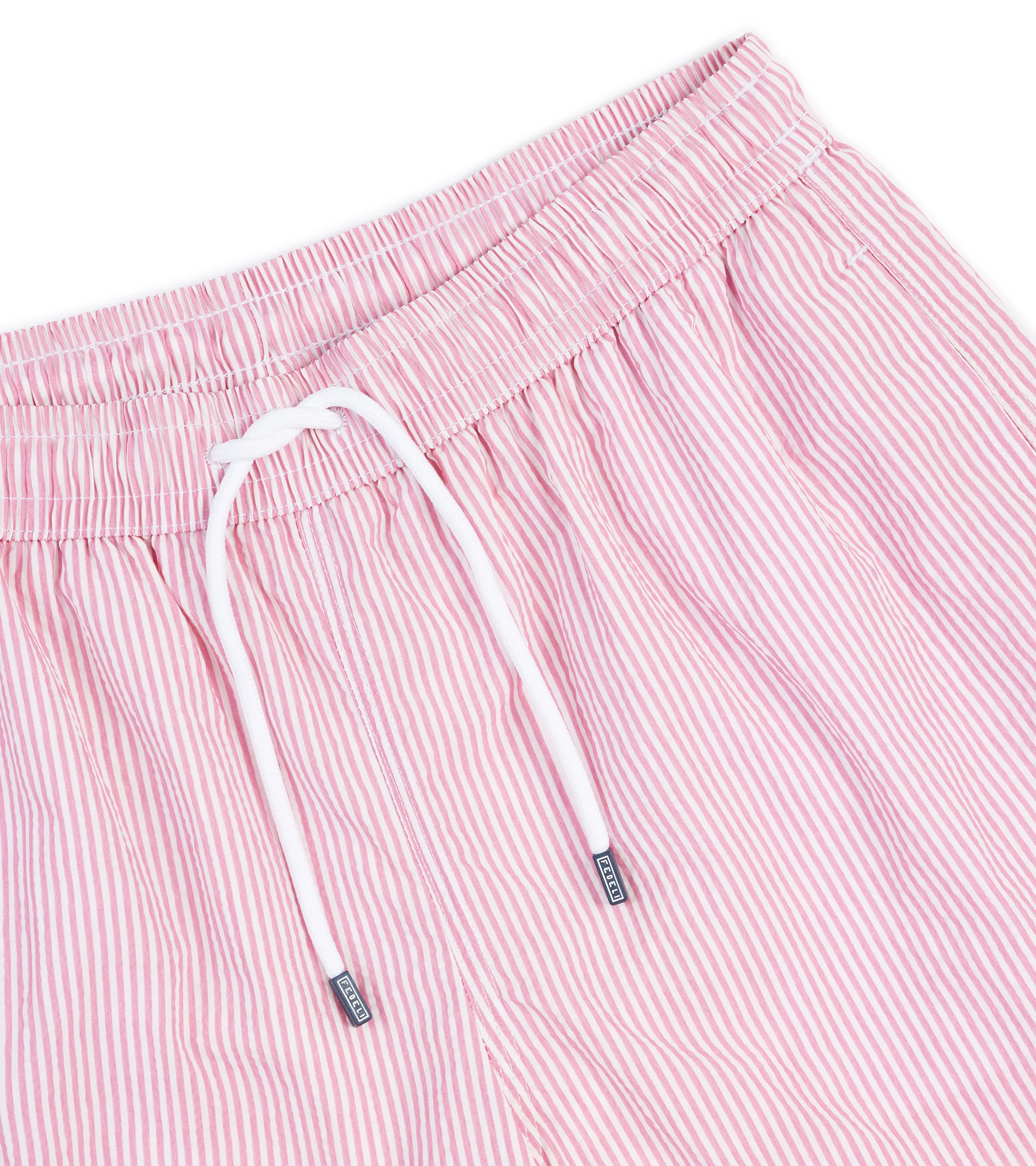 Fedeli Madeira Sakar Stripe Swim Trunks: Petal Pink - Image 3