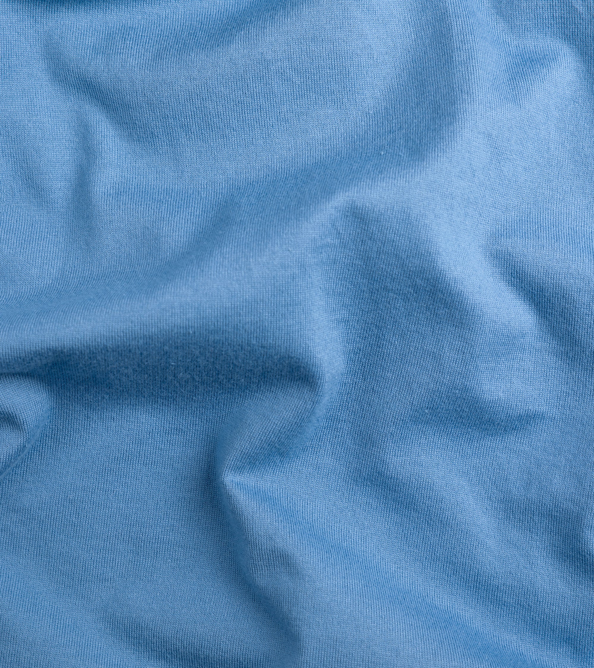 Fedeli Zero Giza Organic Cotton Short Sleeve Polo Shirt: Denim - Image 3