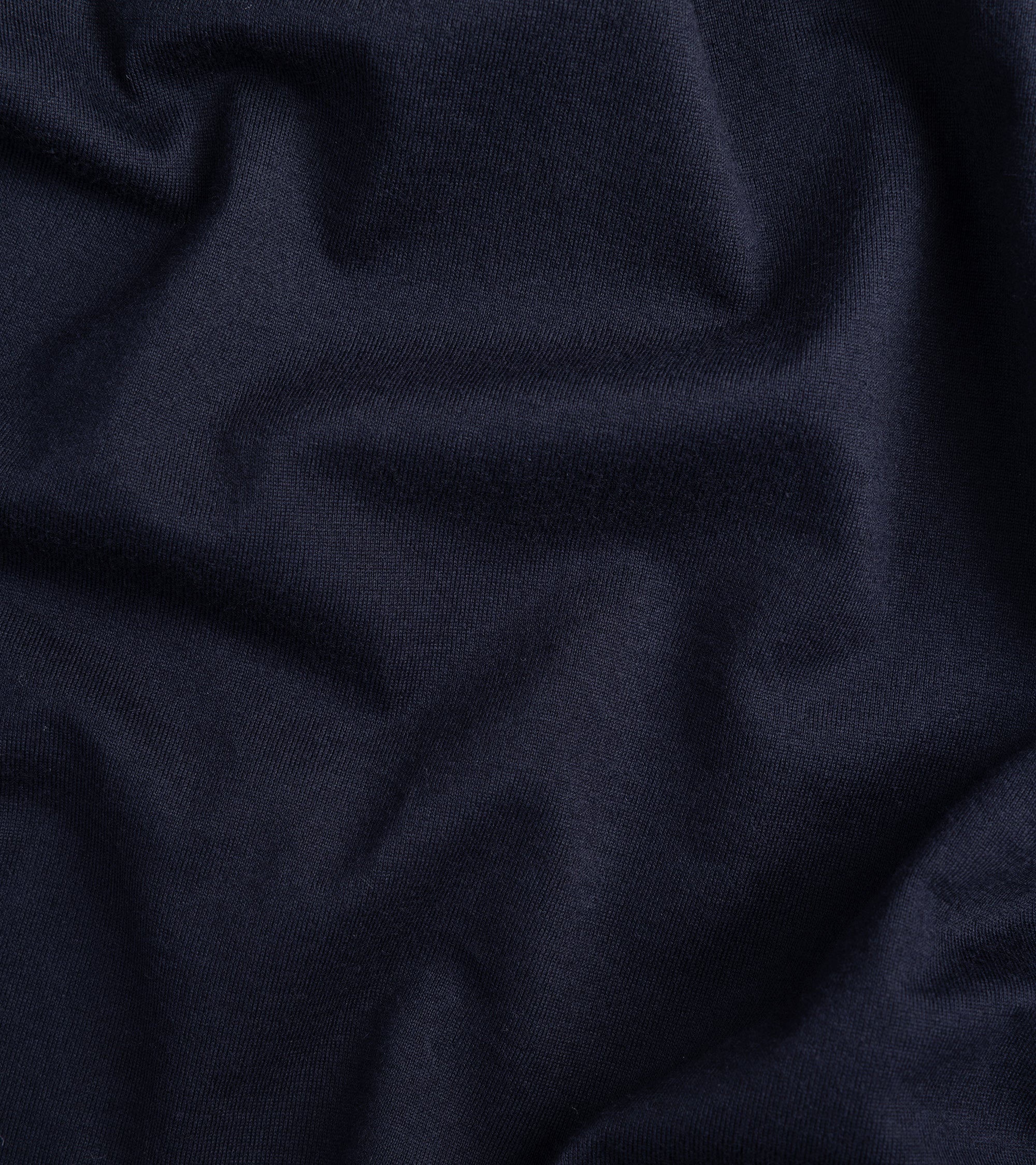 Fedeli Zero Giza Organic Cotton Short Sleeve Polo Shirt: Midnight Blue - Image 3