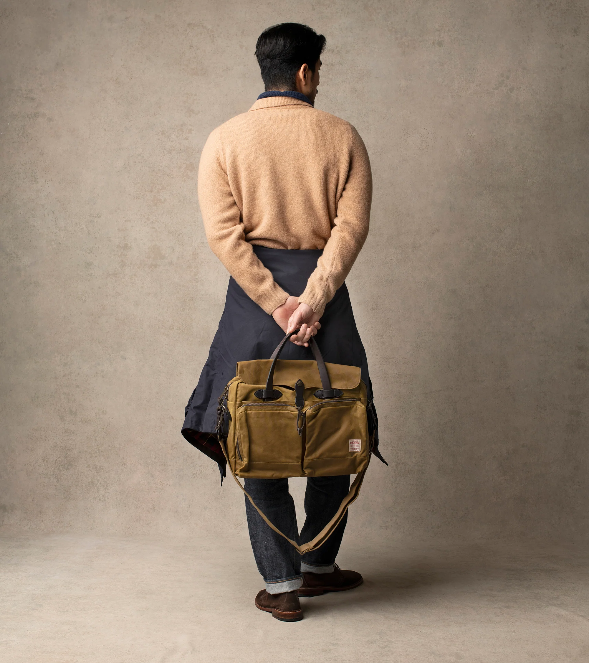 Filson 24hr Tincloth Briefcase: Tan - Image 2