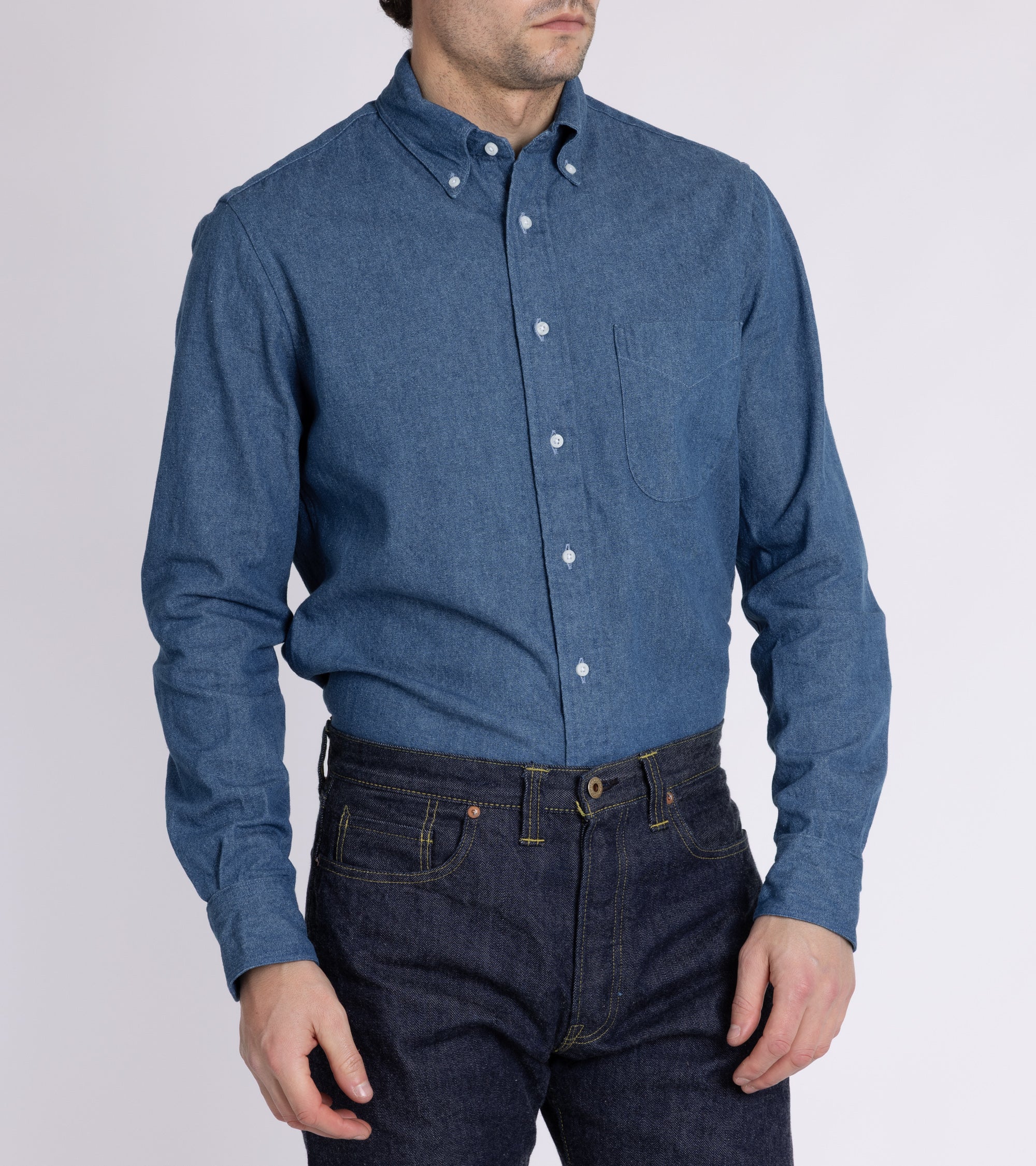 Gitman Vintage Denim Shirt: Light Blue - Image 2