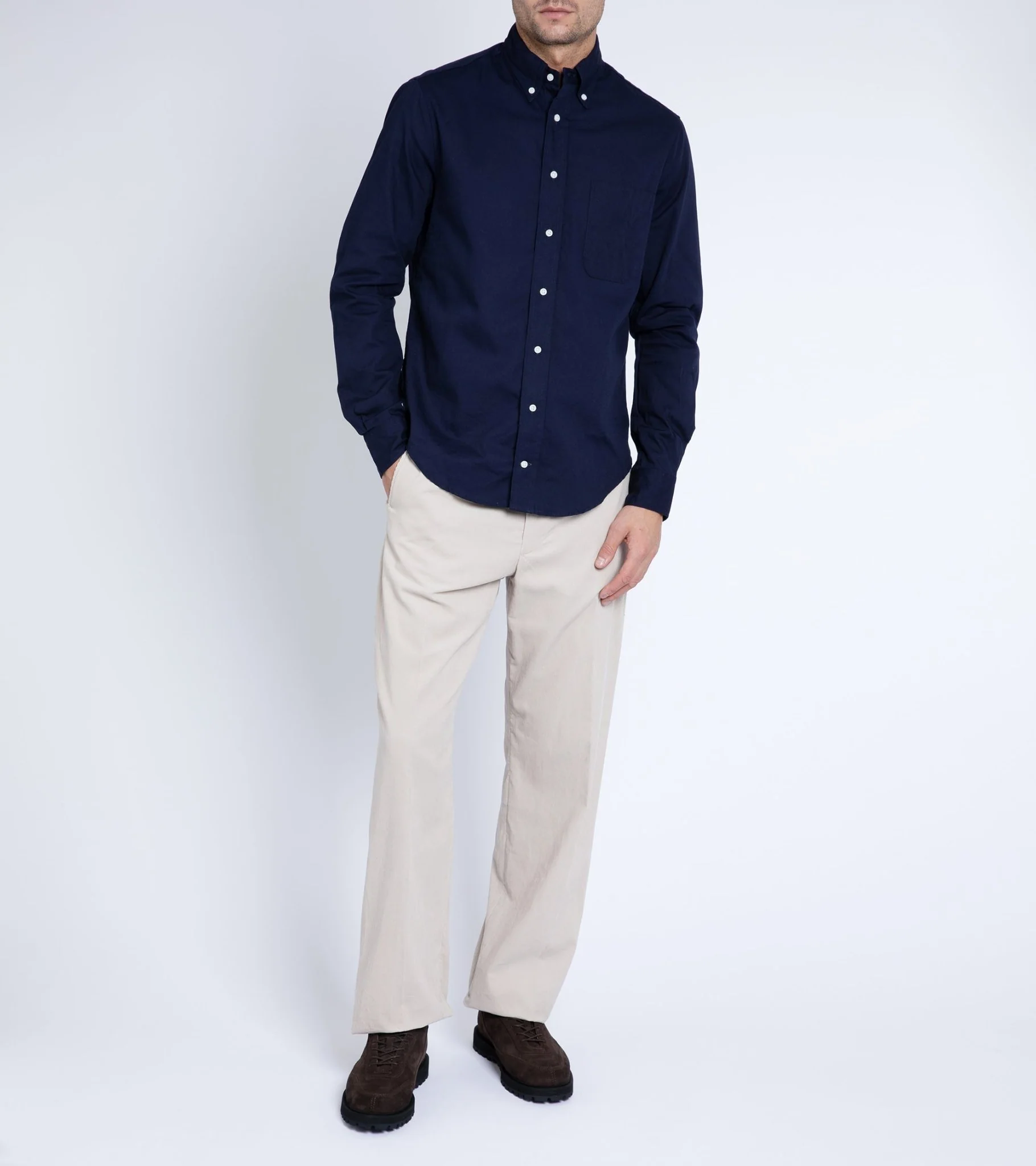 Gitman Vintage Oxford Shirt: Navy - Image 5