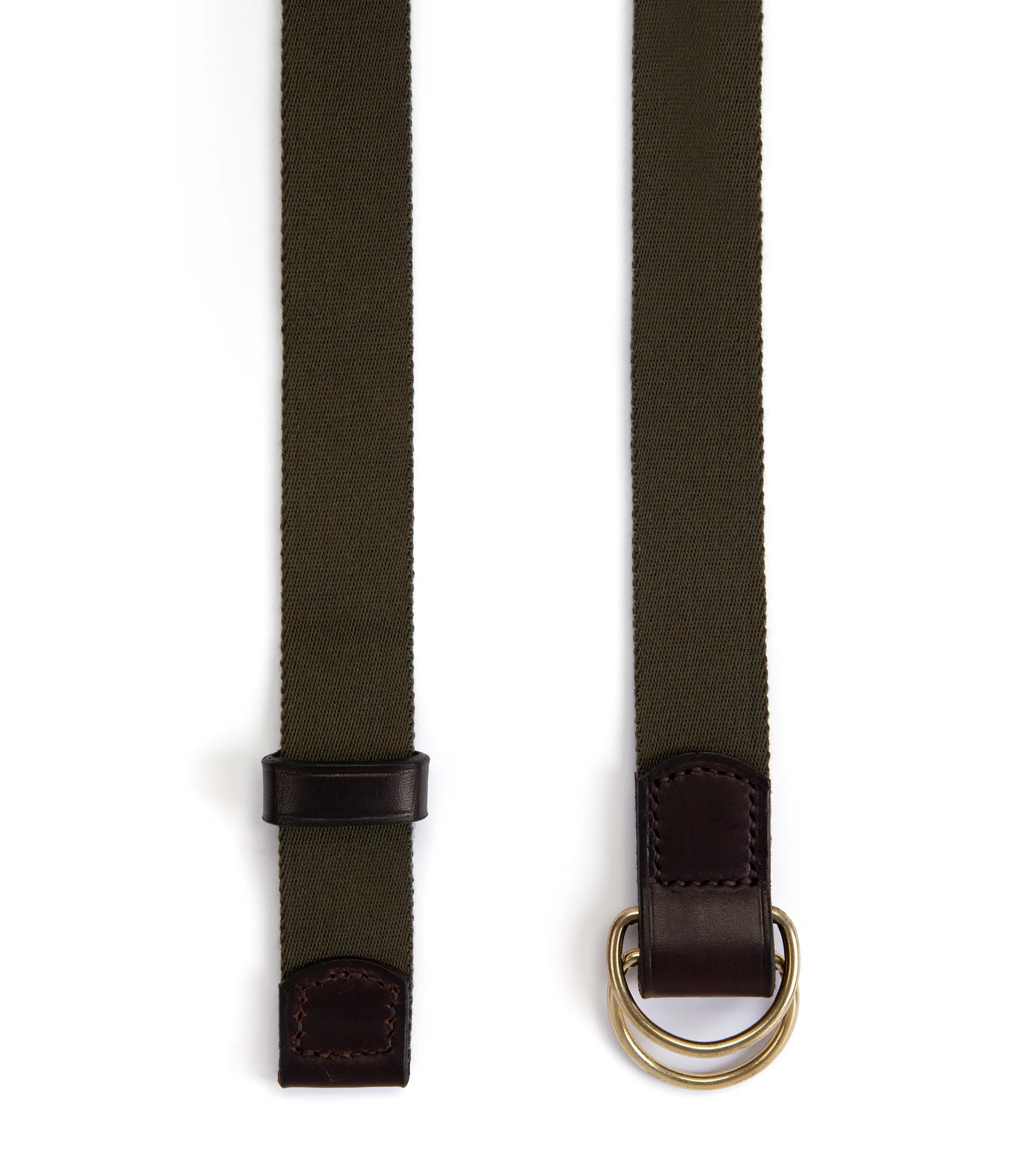 Hardy & Parsons D-Ring Canvas Belt: Olive - Image 2