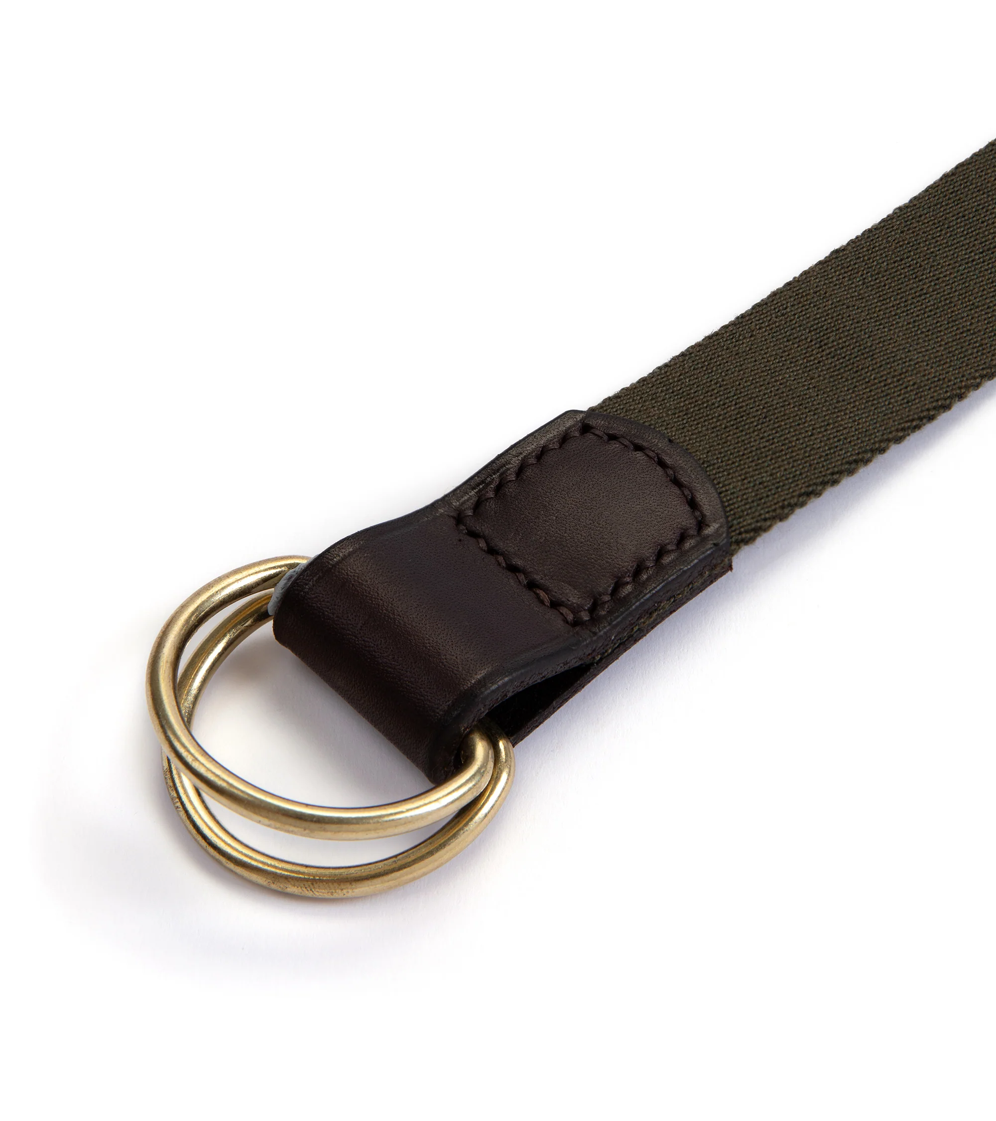 Hardy & Parsons D-Ring Canvas Belt: Olive - Image 3