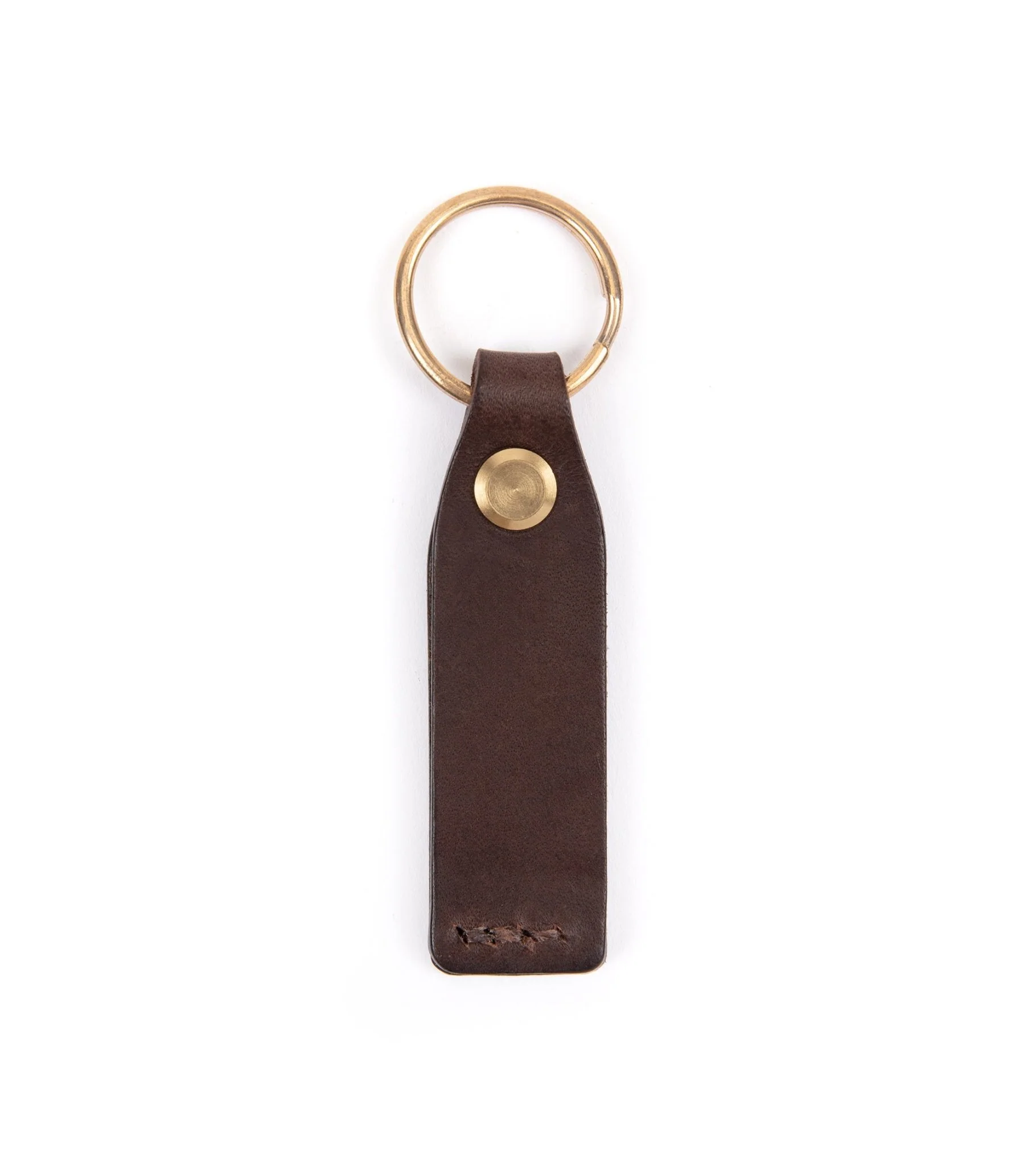 Hardy & Parsons Leather Key Fob: Dark Brown