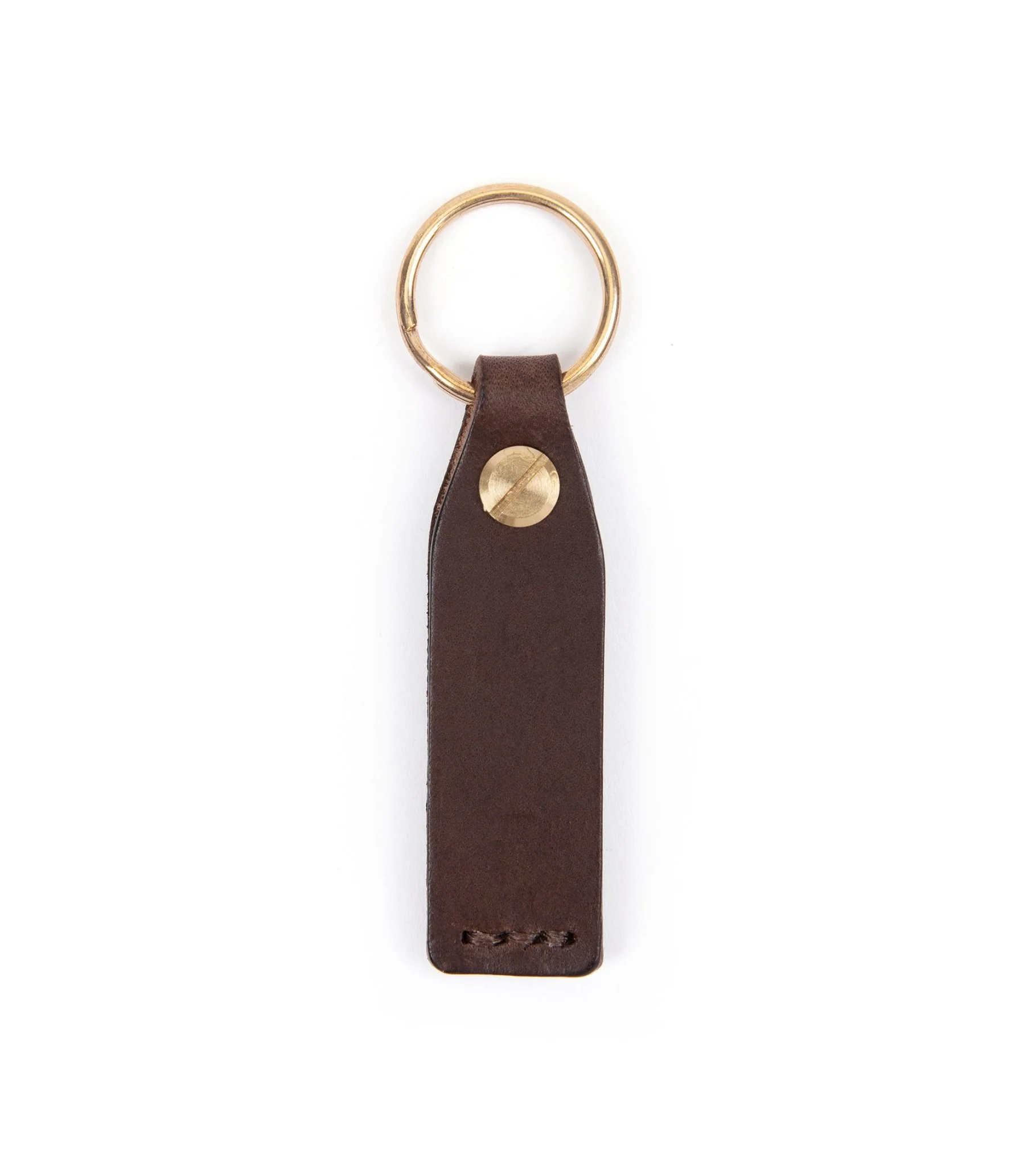 Hardy & Parsons Leather Key Fob: Dark Brown - Image 2