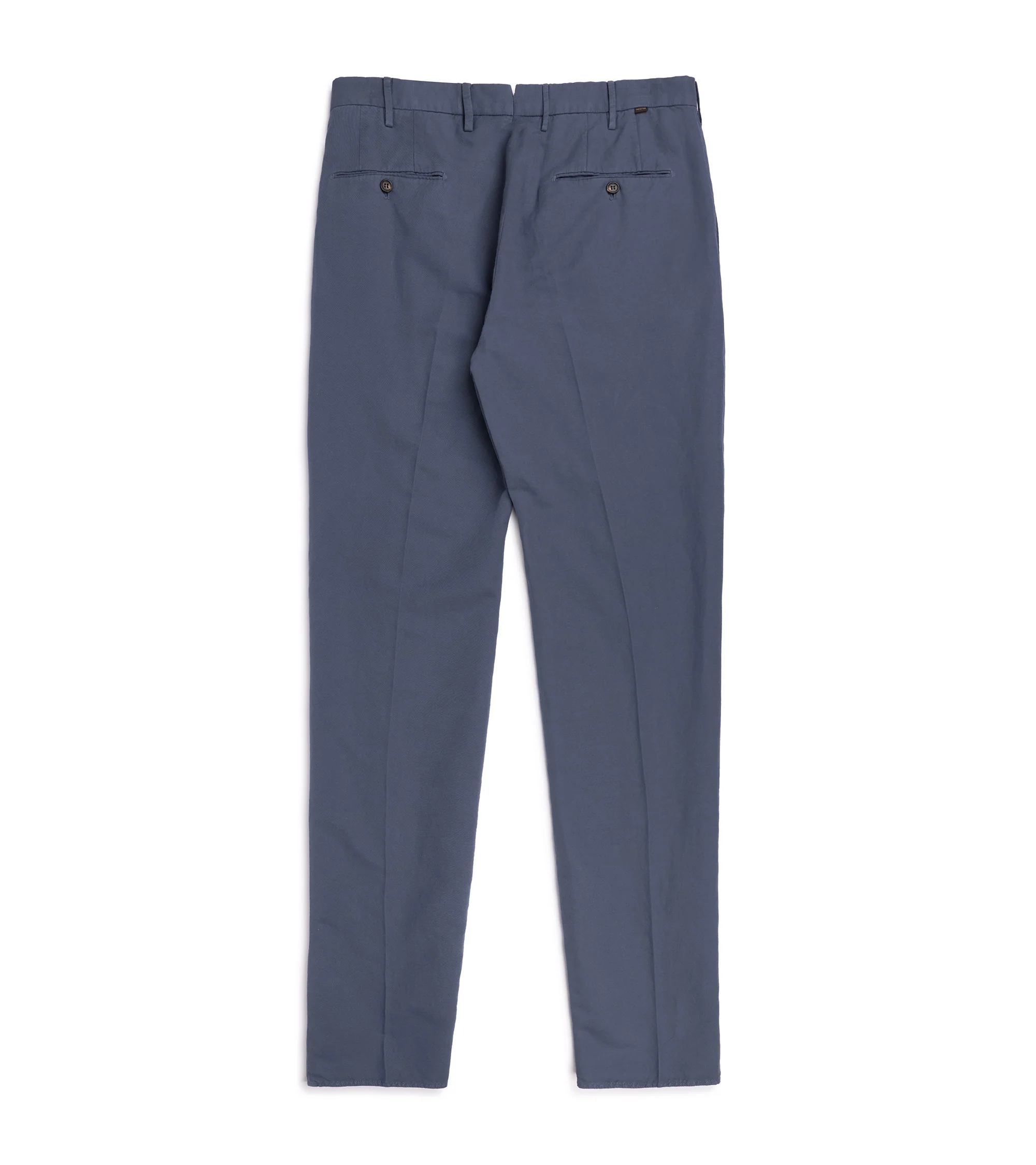 Incotex Regular Fit Chinolino Cotton Linen Trousers: Blue - Image 3