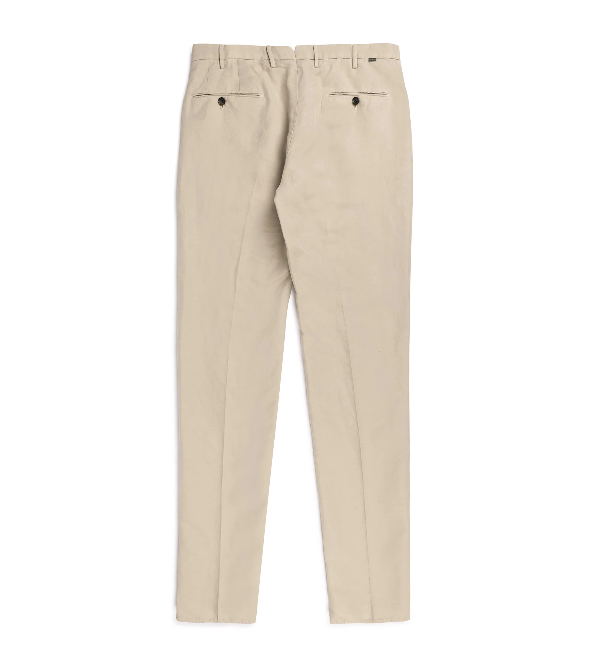 Incotex Regular Fit Chinolino Cotton Linen Trousers: Tan - Image 3