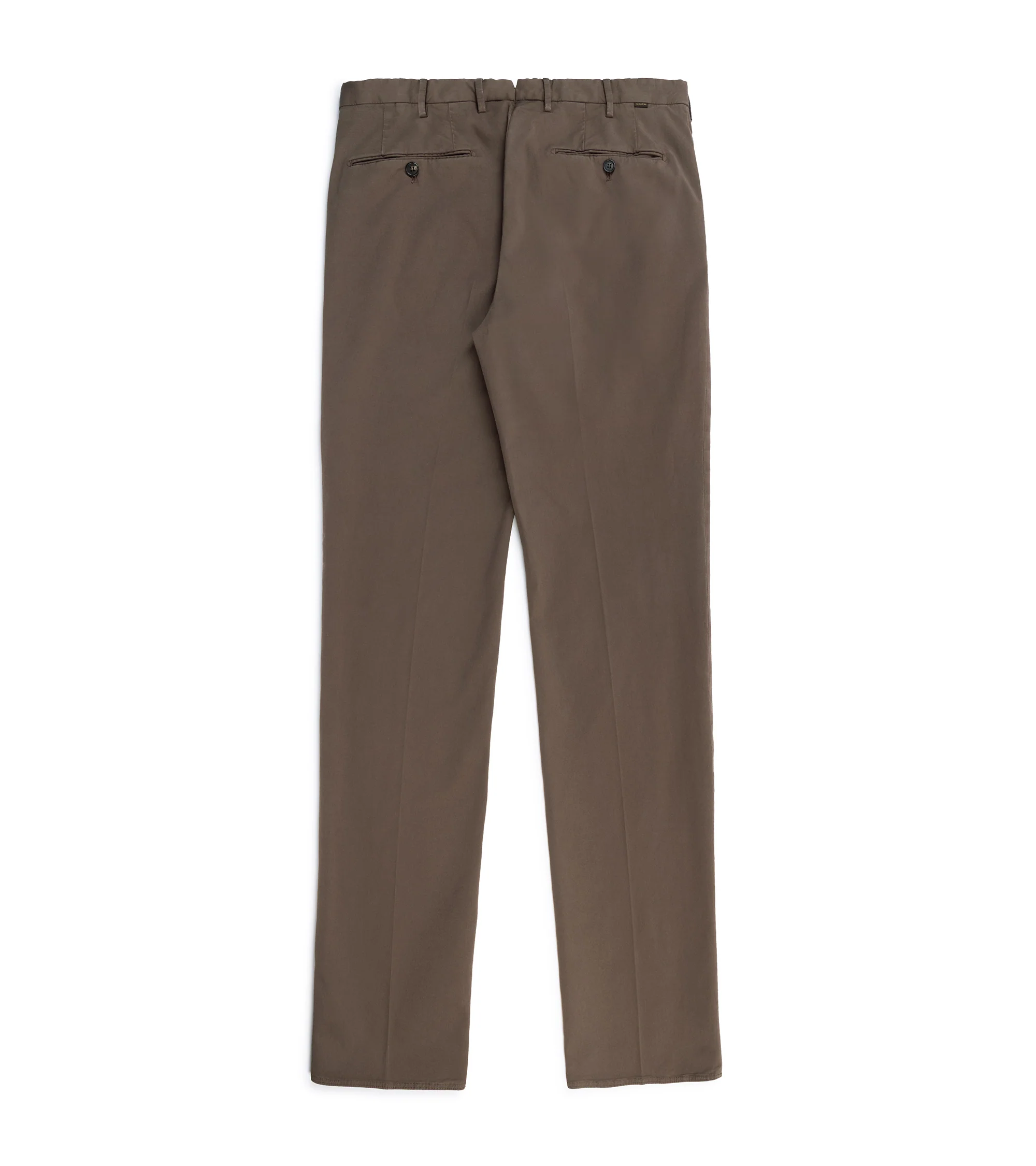 Incotex Regular Fit Royal Batavia Cotton Trousers: Brown - Image 2