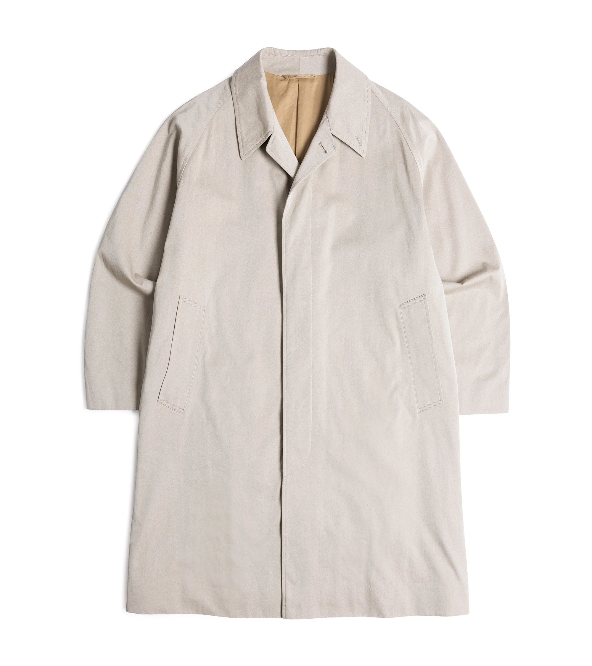 Kaptain Sunshine Cotton Gabardine Walker Coat: Taupe