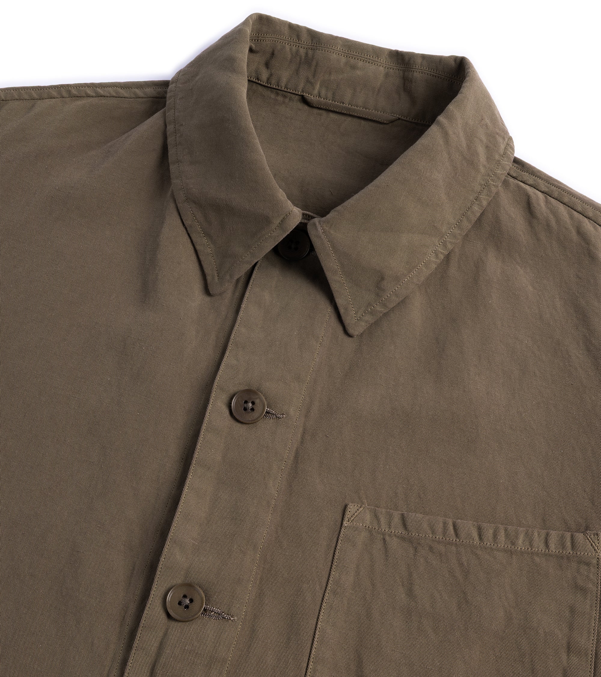 Kaptain Sunshine Cotton Linen Gabardine Work Shirt Jacket: Cub Brown - Image 2