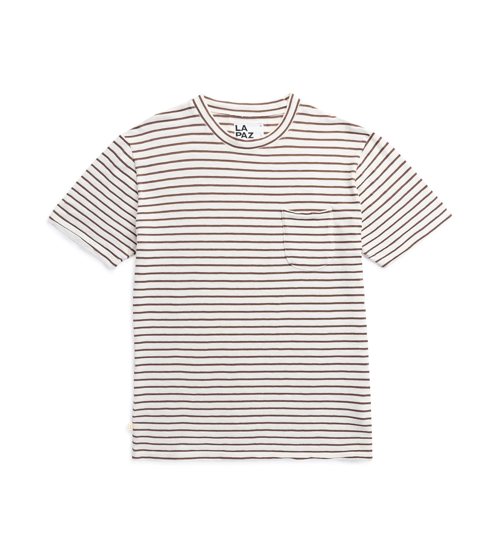 La Paz Guerreiro Stripe Pocket T-Shirt: Aztec Brown