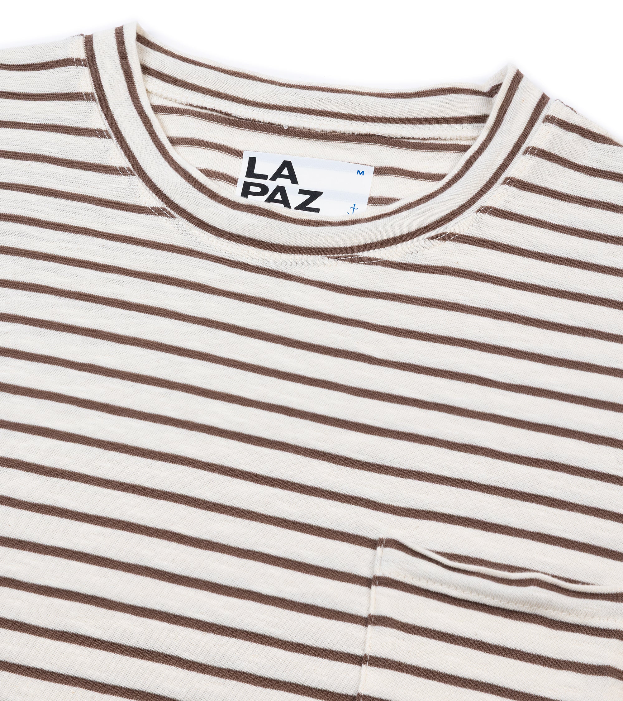 La Paz Guerreiro Stripe Pocket T-Shirt: Aztec Brown - Image 2