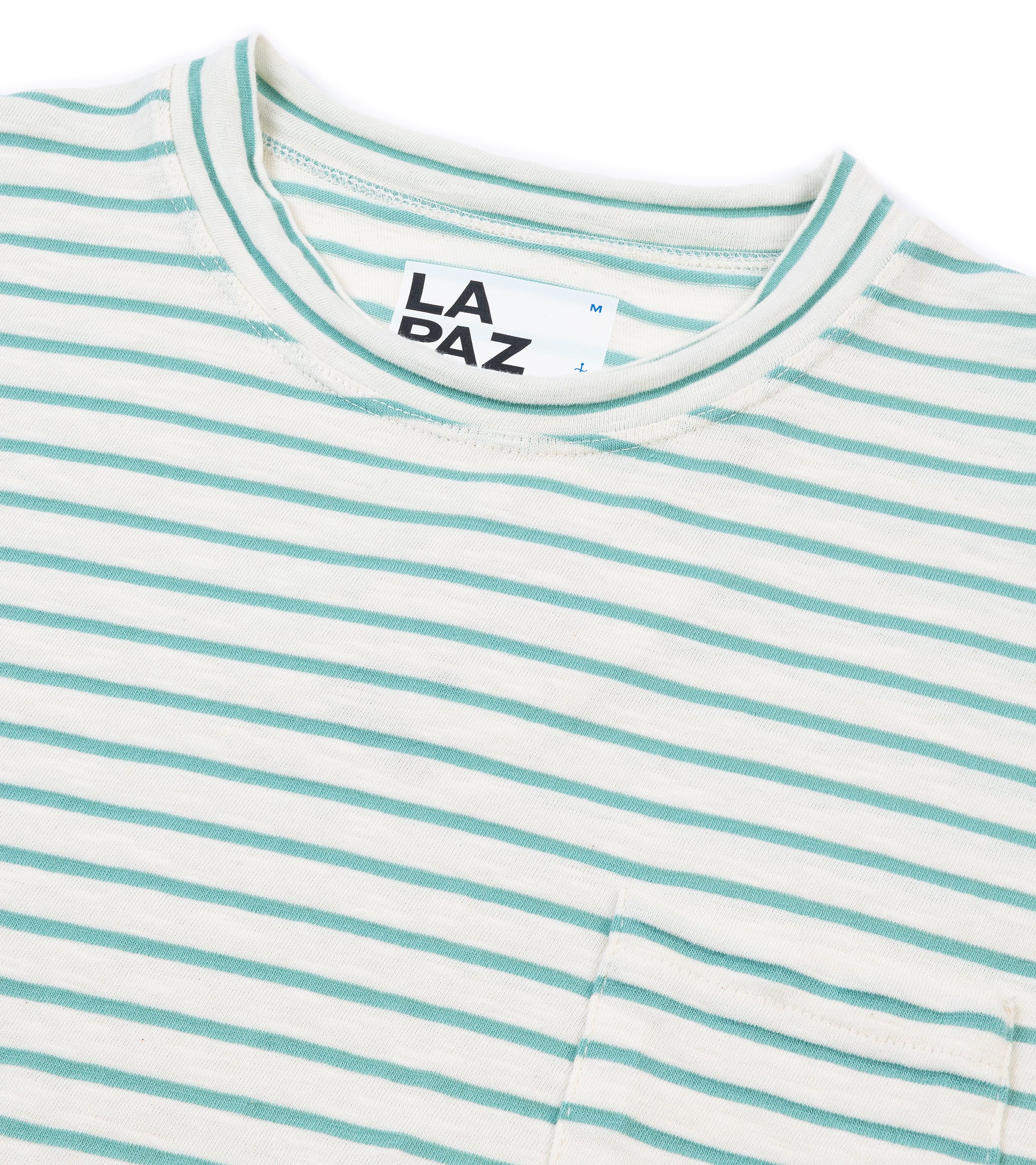 La Paz Guerreiro Stripe Pocket T-Shirt: Green - Image 2