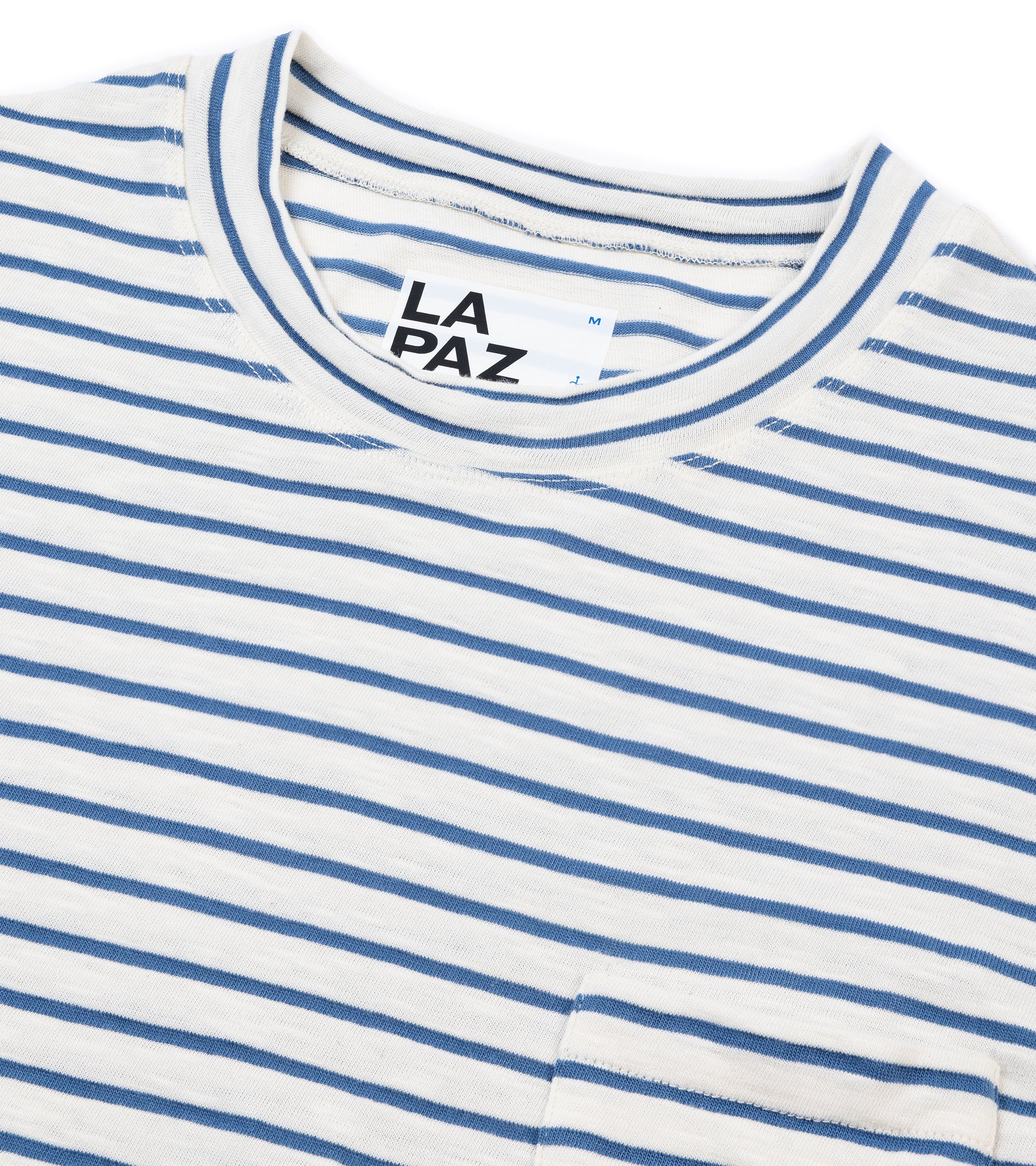 La Paz Guerreiro Stripe Pocket T-Shirt: Indigo - Image 2