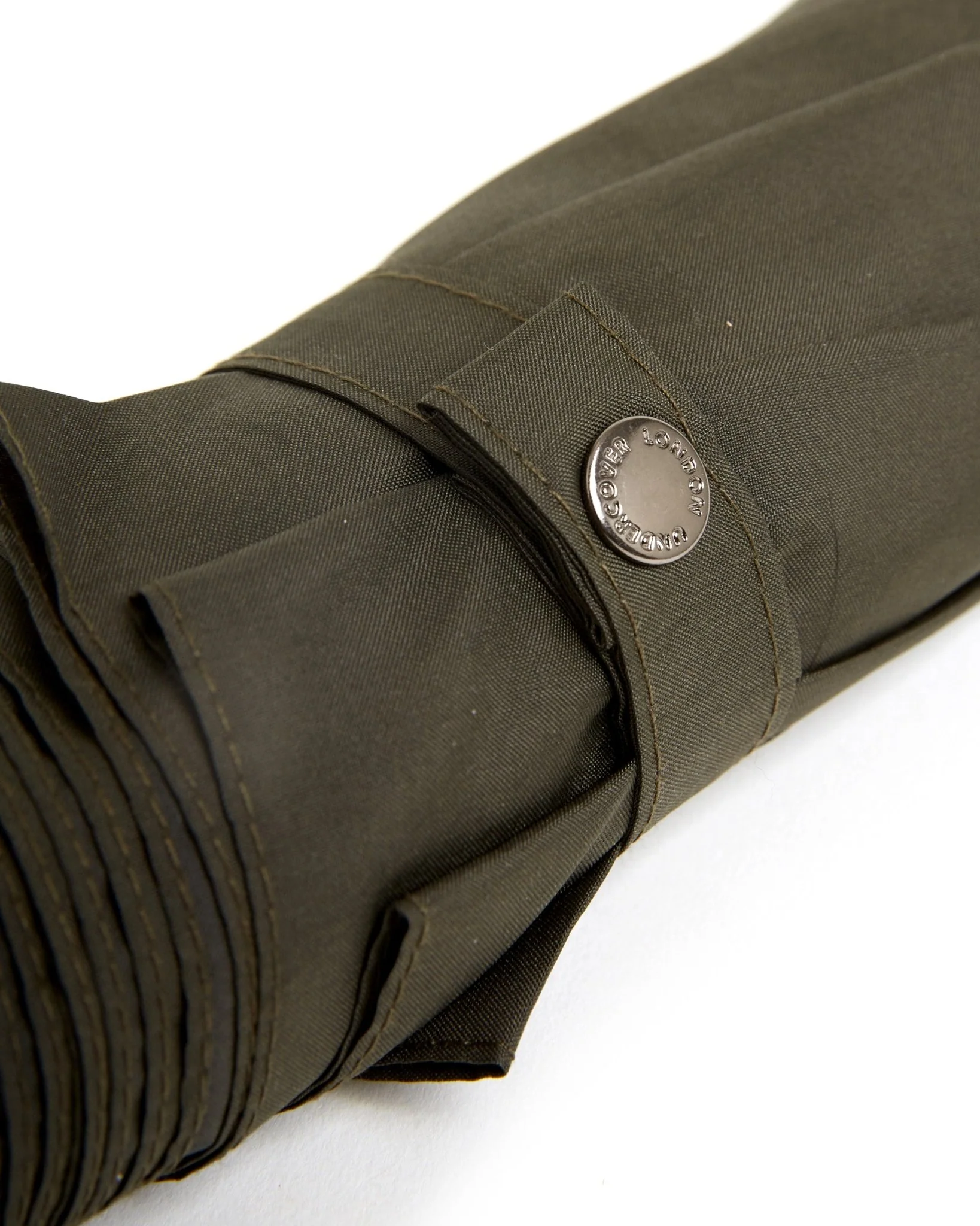 London Undercover Auto Push Button Compact Umbrella: Olive - Image 5