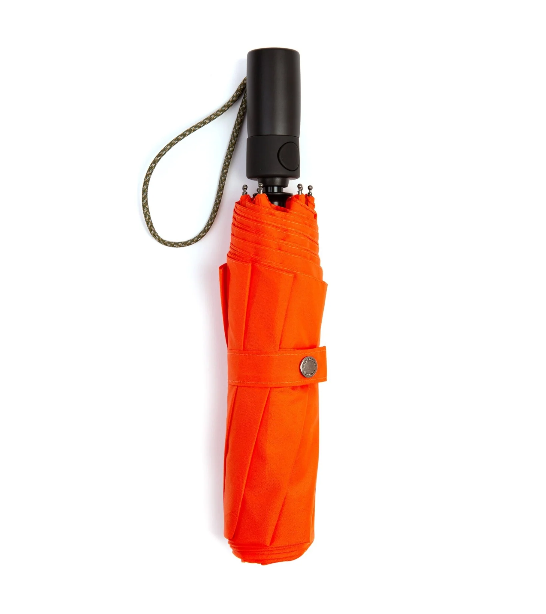 London Undercover Auto Push Button Compact Umbrella: Orange - Image 2