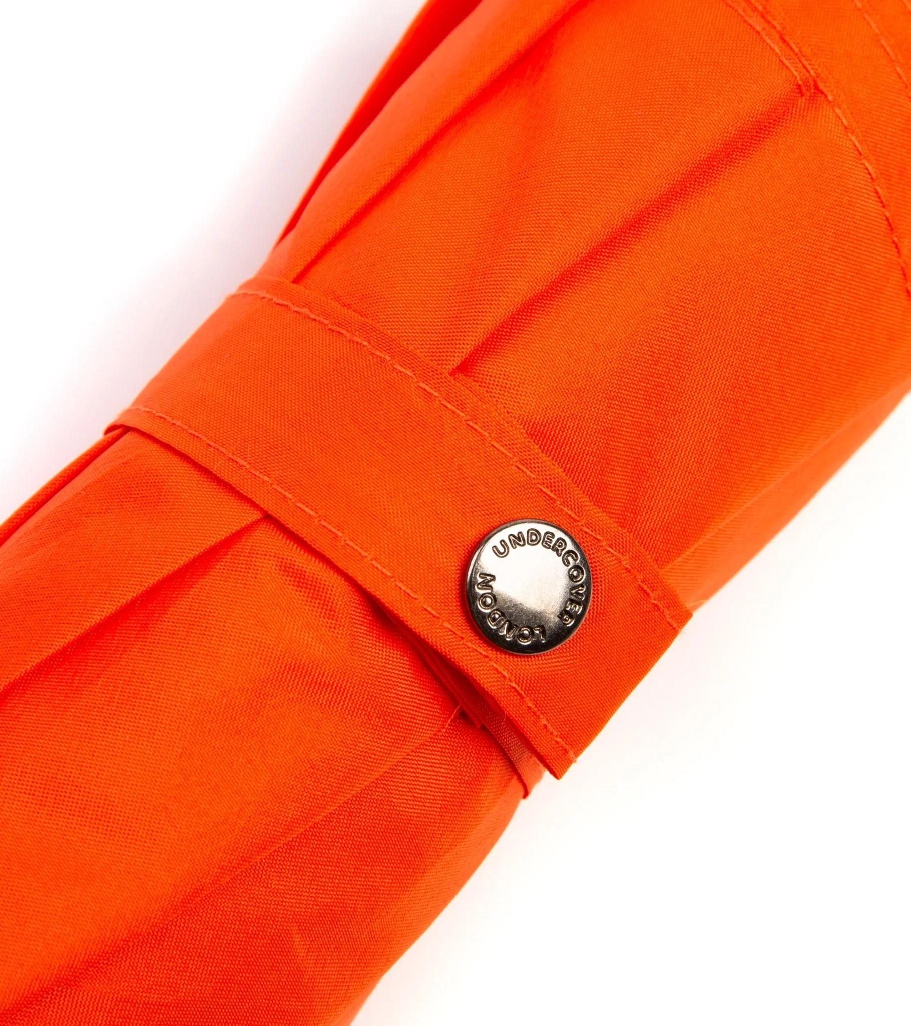 London Undercover Auto Push Button Compact Umbrella: Orange - Image 3