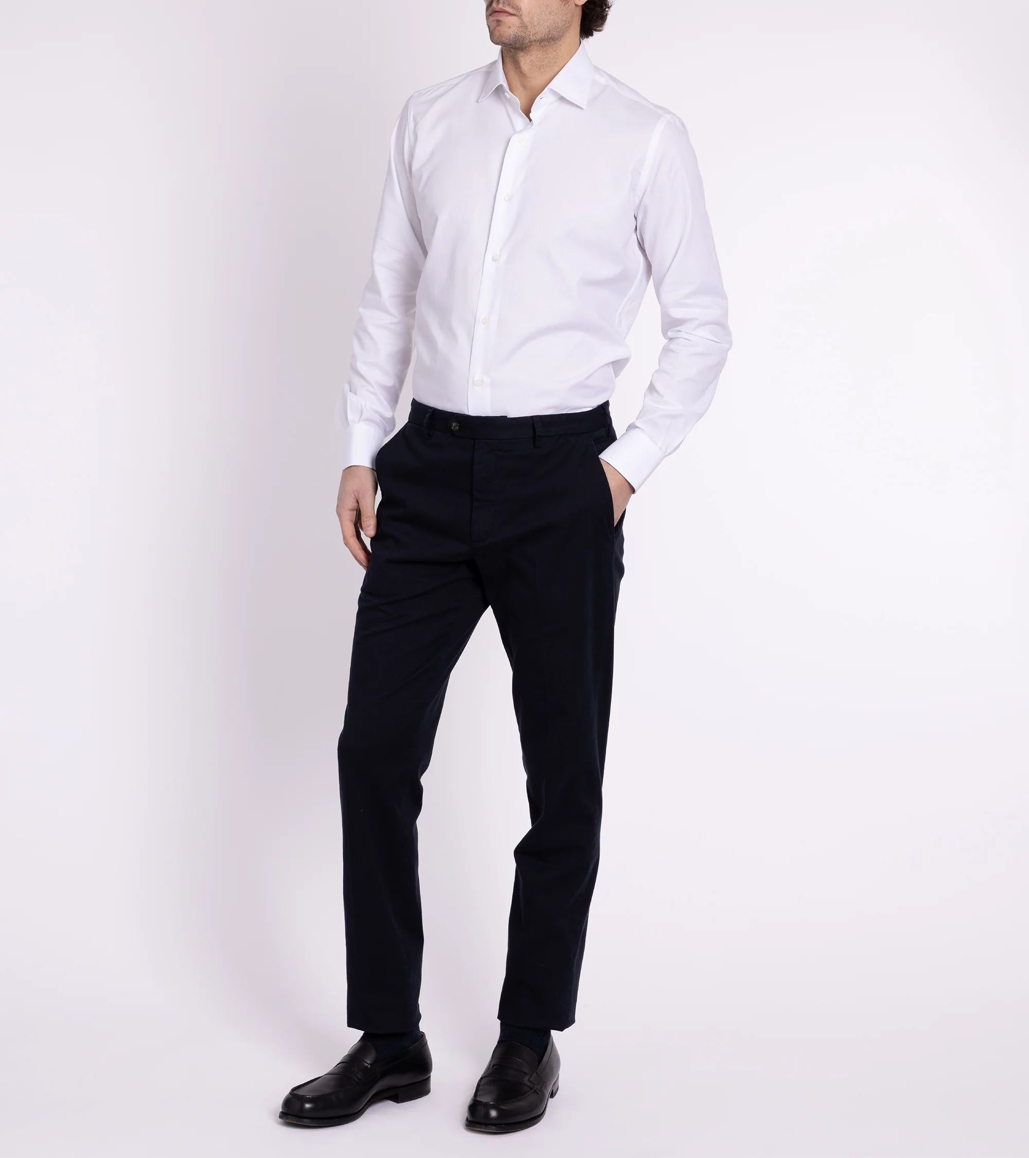 MCR Slim Pinpoint Shirt: White - Image 5