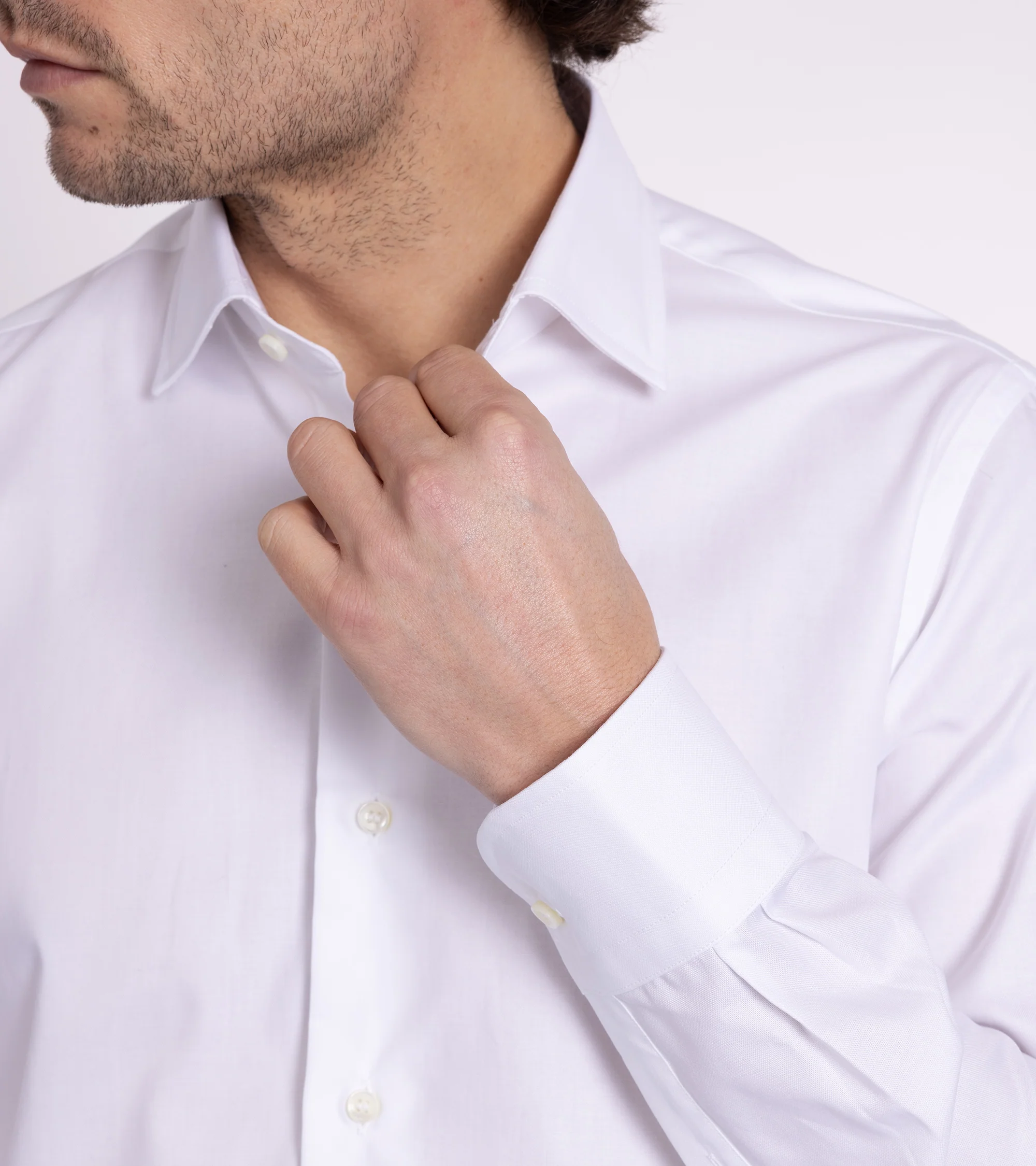 MCR Slim Pinpoint Shirt: White - Image 6
