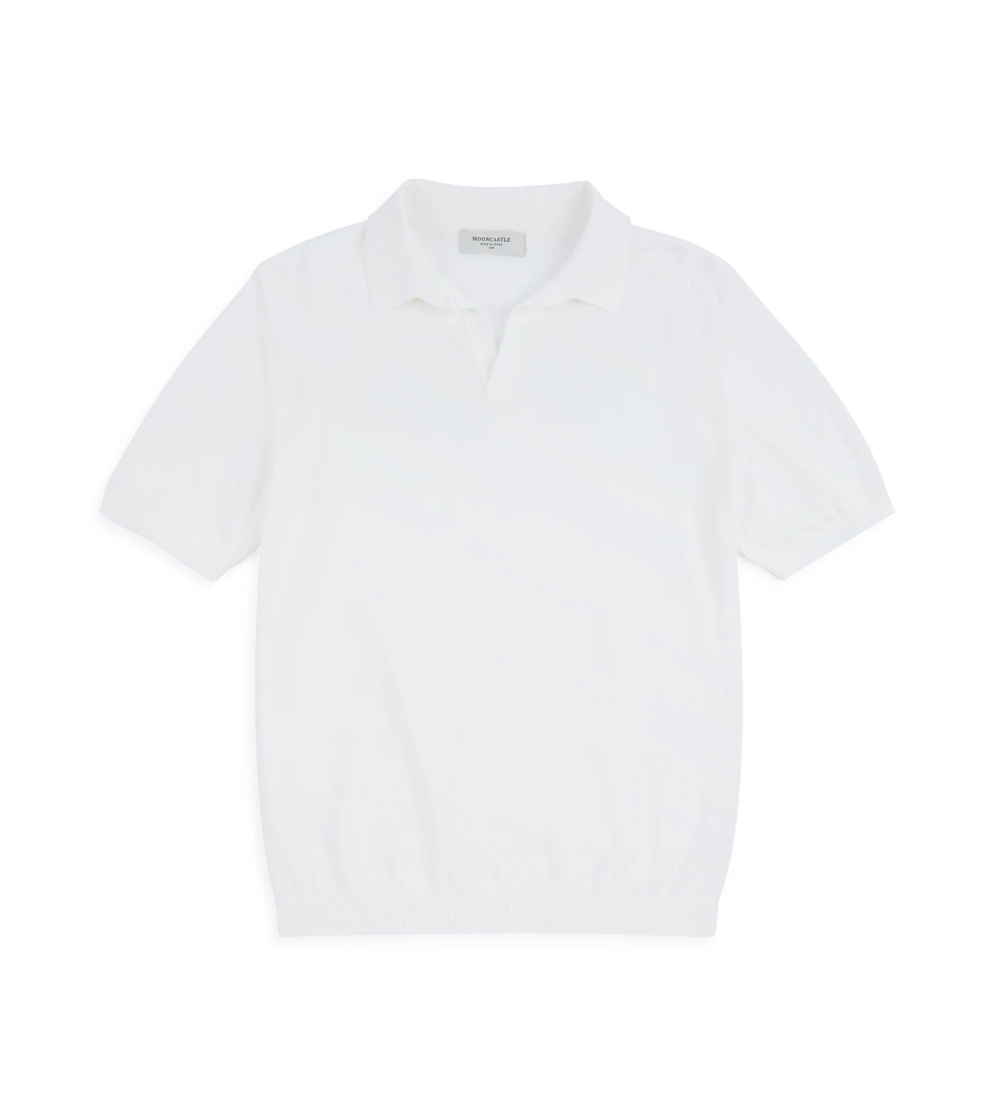 Mooncastle Ice Cotton Knit Skipper Shirt: Off White
